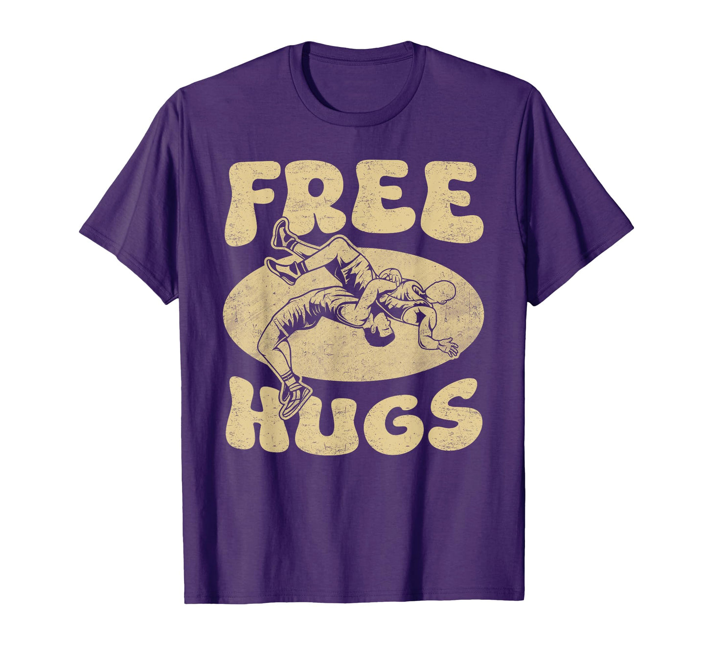 Wrestling - Funny Free Hugs Wrestling Shirt Wrestler Wrestle T-Shirt