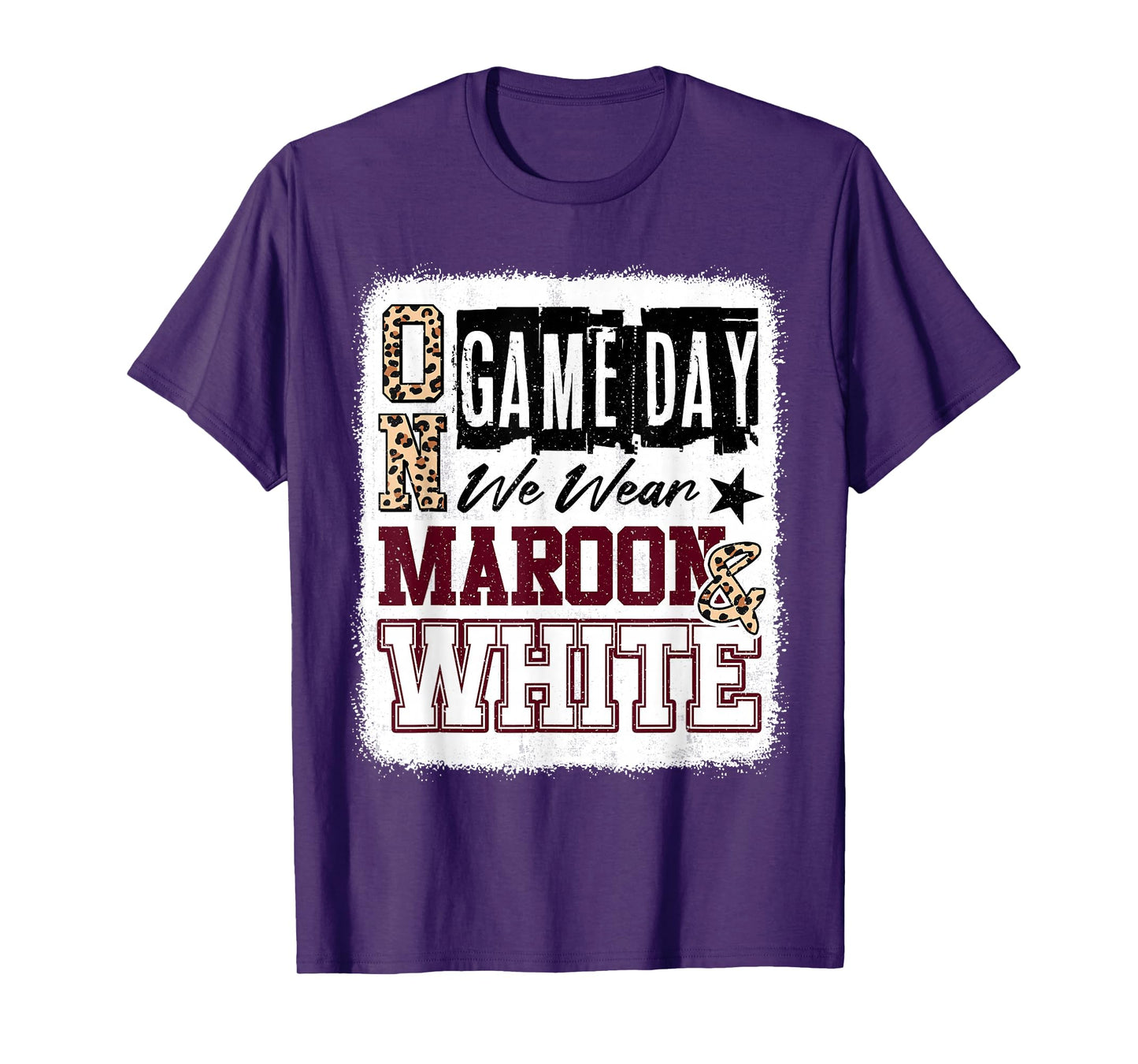 On Gameday Football We Wear Maroon And White School Spirit T-Shirt