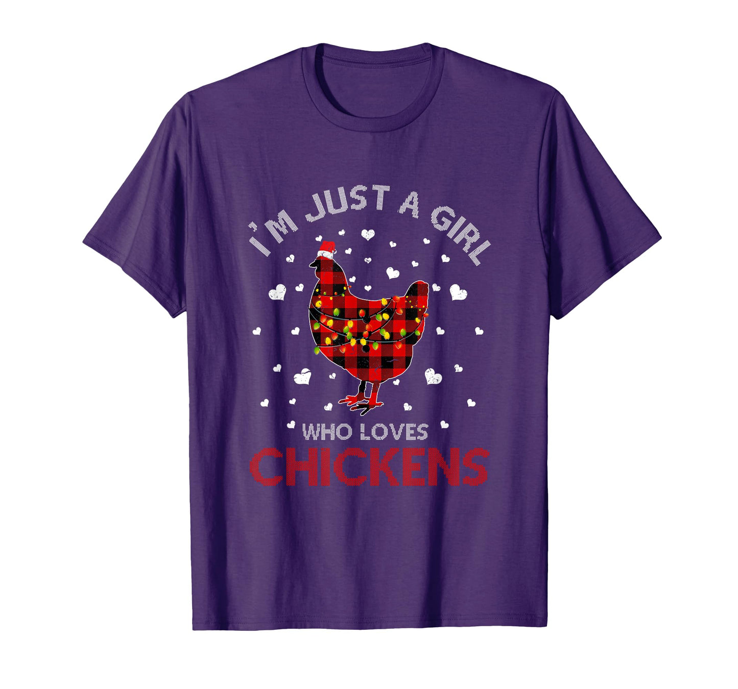 Just A Girl Who Loves Chicken Ugly Christmas Shirt Women T-Shirt