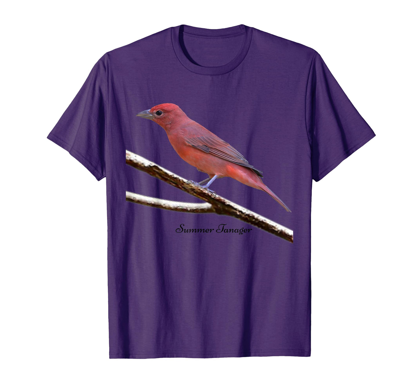 Summer Tanager Bird Ornithology T-Shirt for Men Women Kids
