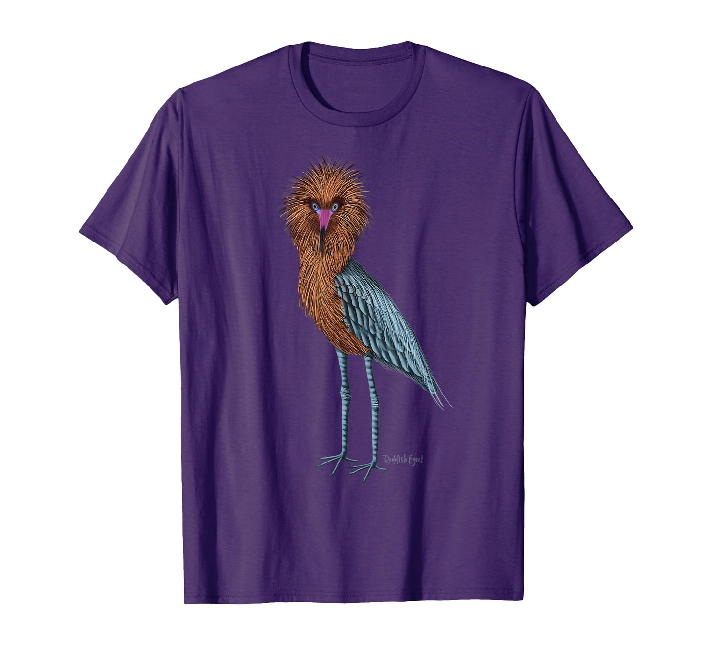 Reddish Egret Heron Art Birder Shirt Wildlife Bird Watching T-Shirt