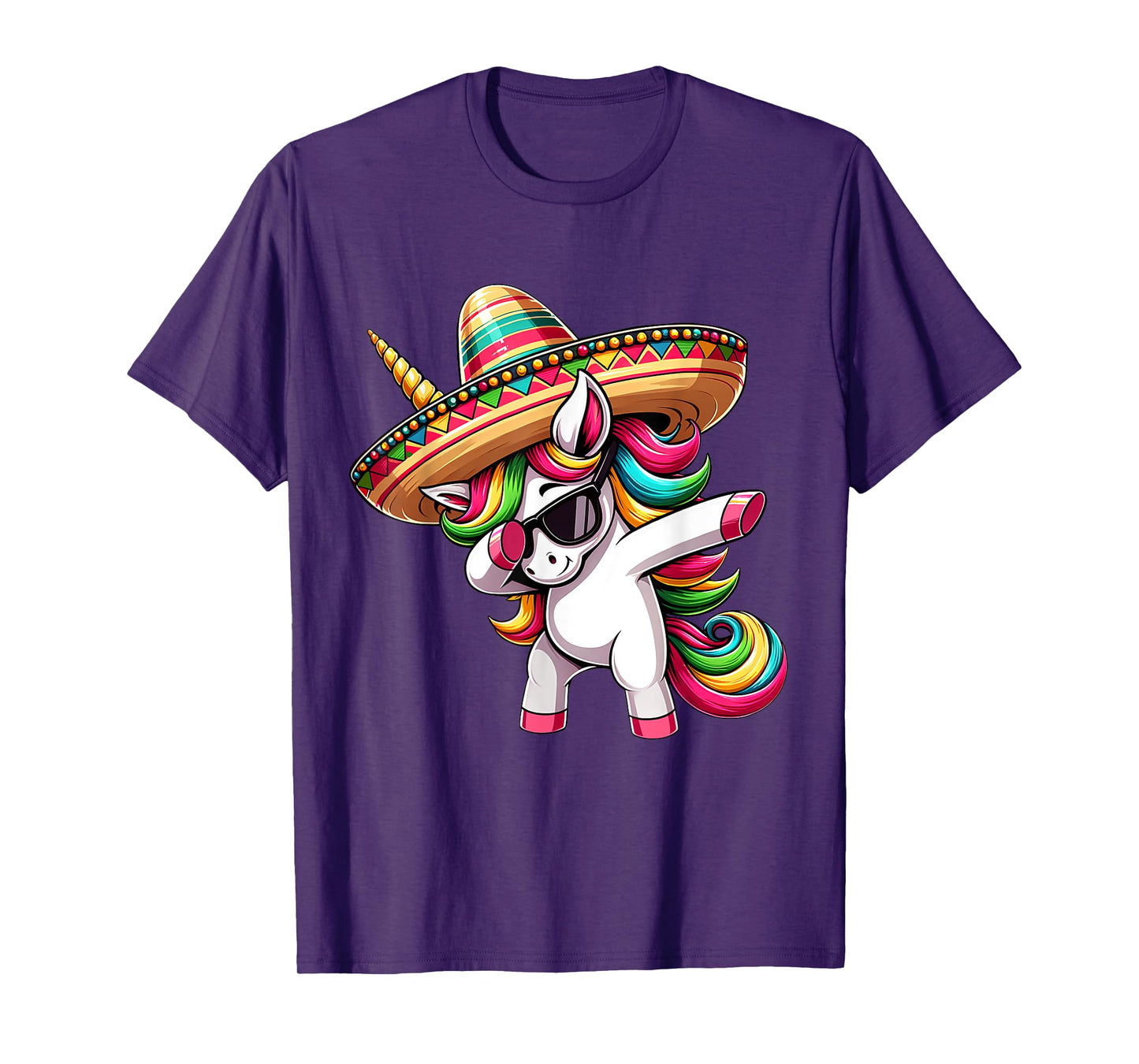 Cinco de Mayo Dabbing Unicorn Funny Mexican Dab Girl Kids T-Shirt