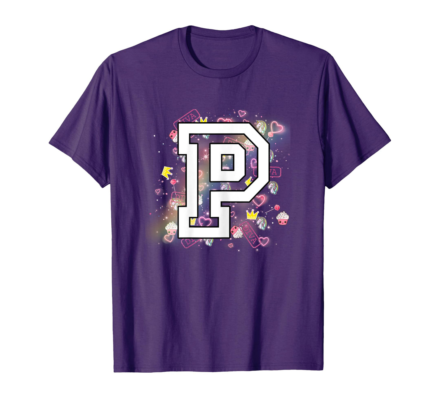 Kids Letter P Clothing For a Girl Who's Name Starts With P T-Shirt