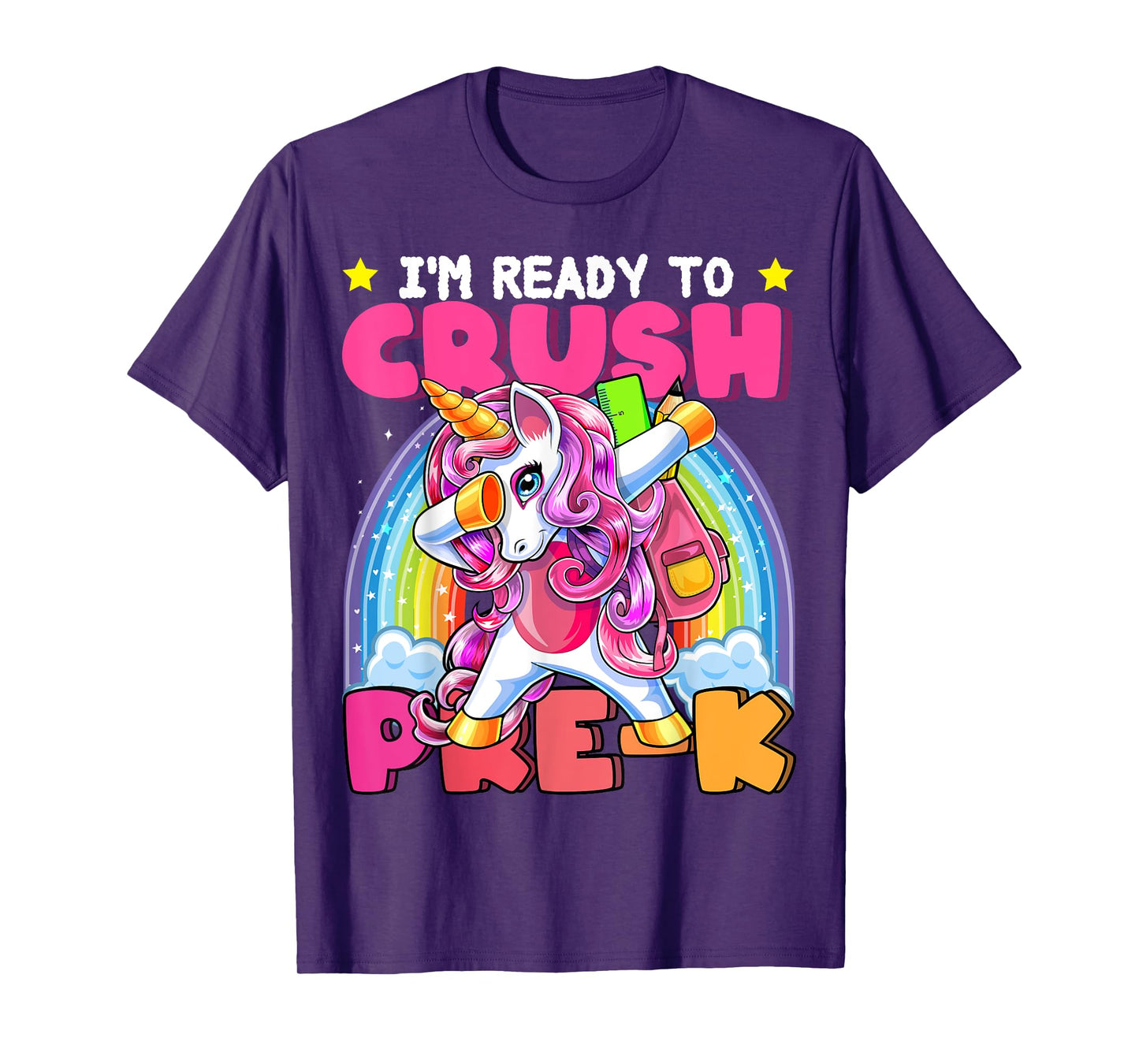 Crush Pre-K Dabbing Unicorn Back to School Girls Gift T-Shirt