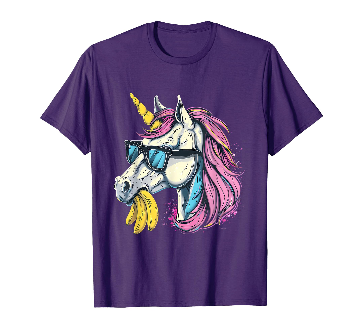 Banana Unicorn Portrait Artwork Banana Lover Bananas Fruit T-Shirt