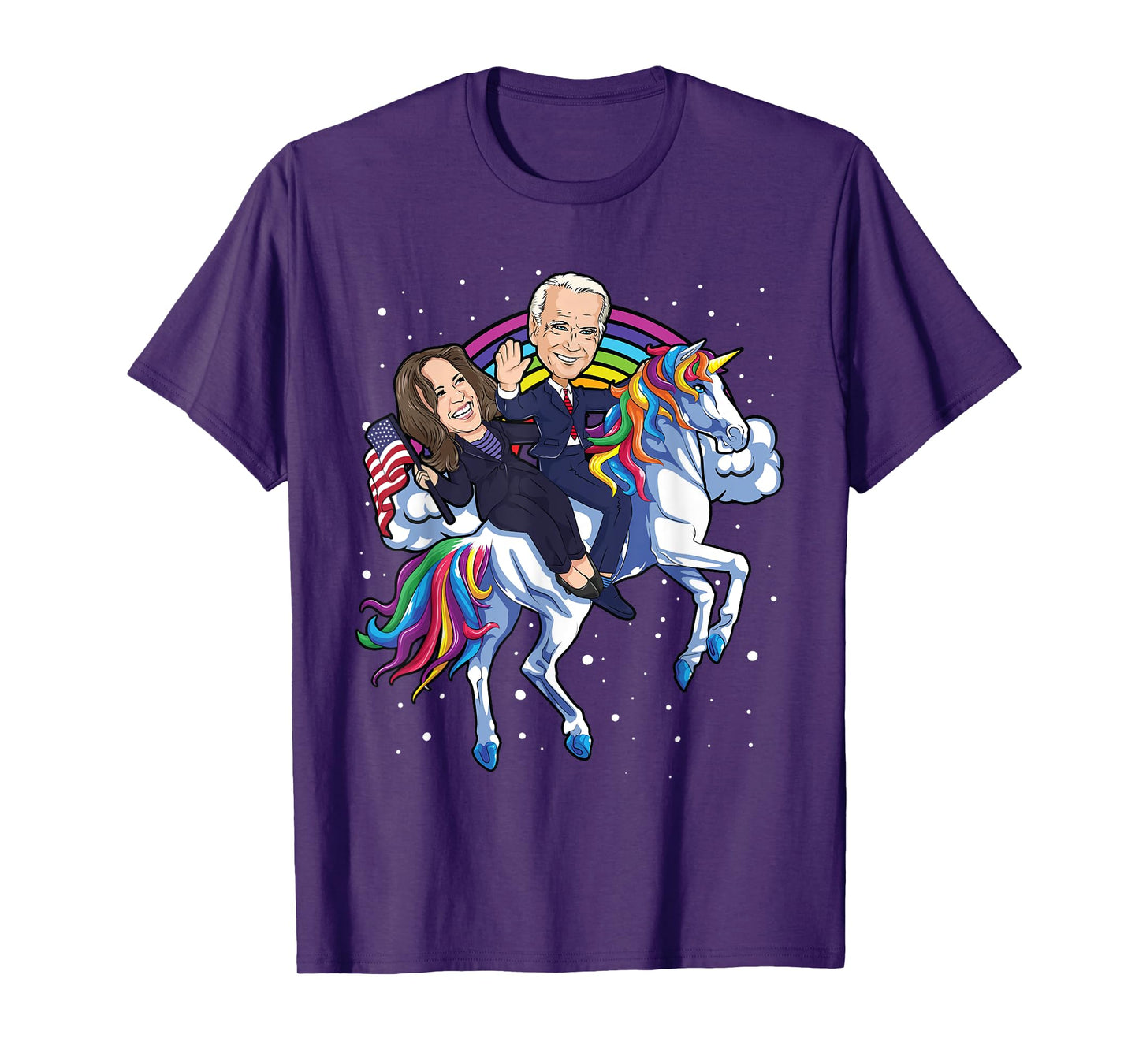 Kamala Harris Unicorn Joe Biden 2021 Riding President USA T-Shirt