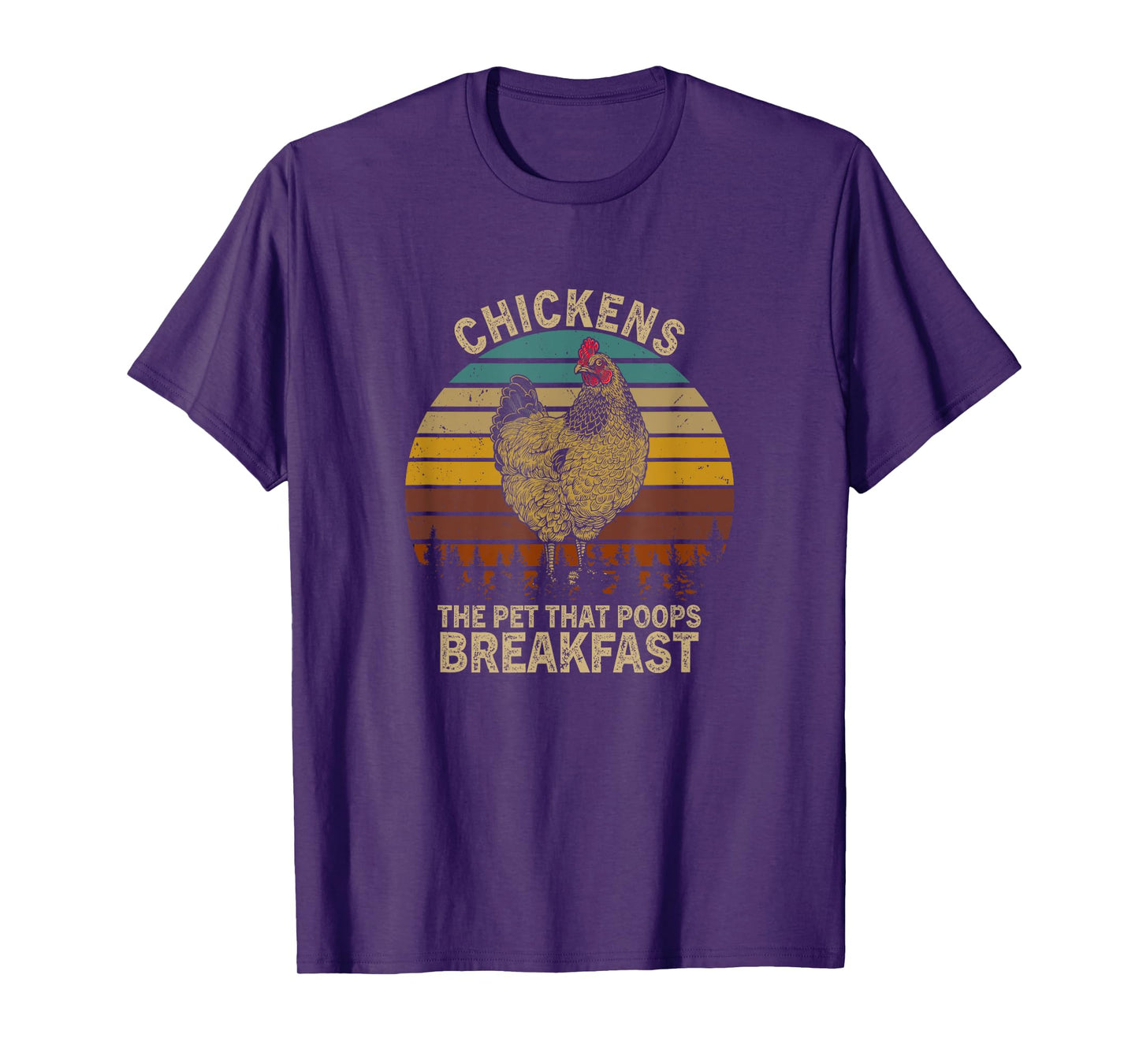 Vintage Chickens the Pet that Poops Breakfast Funny Farmer T-Shirt