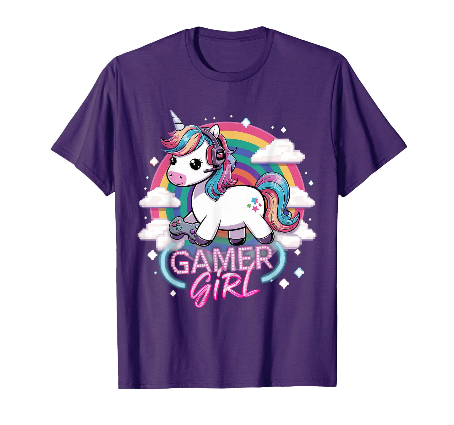 Gamer Girl Unicorn Gaming Cute Video Game T-Shirt
