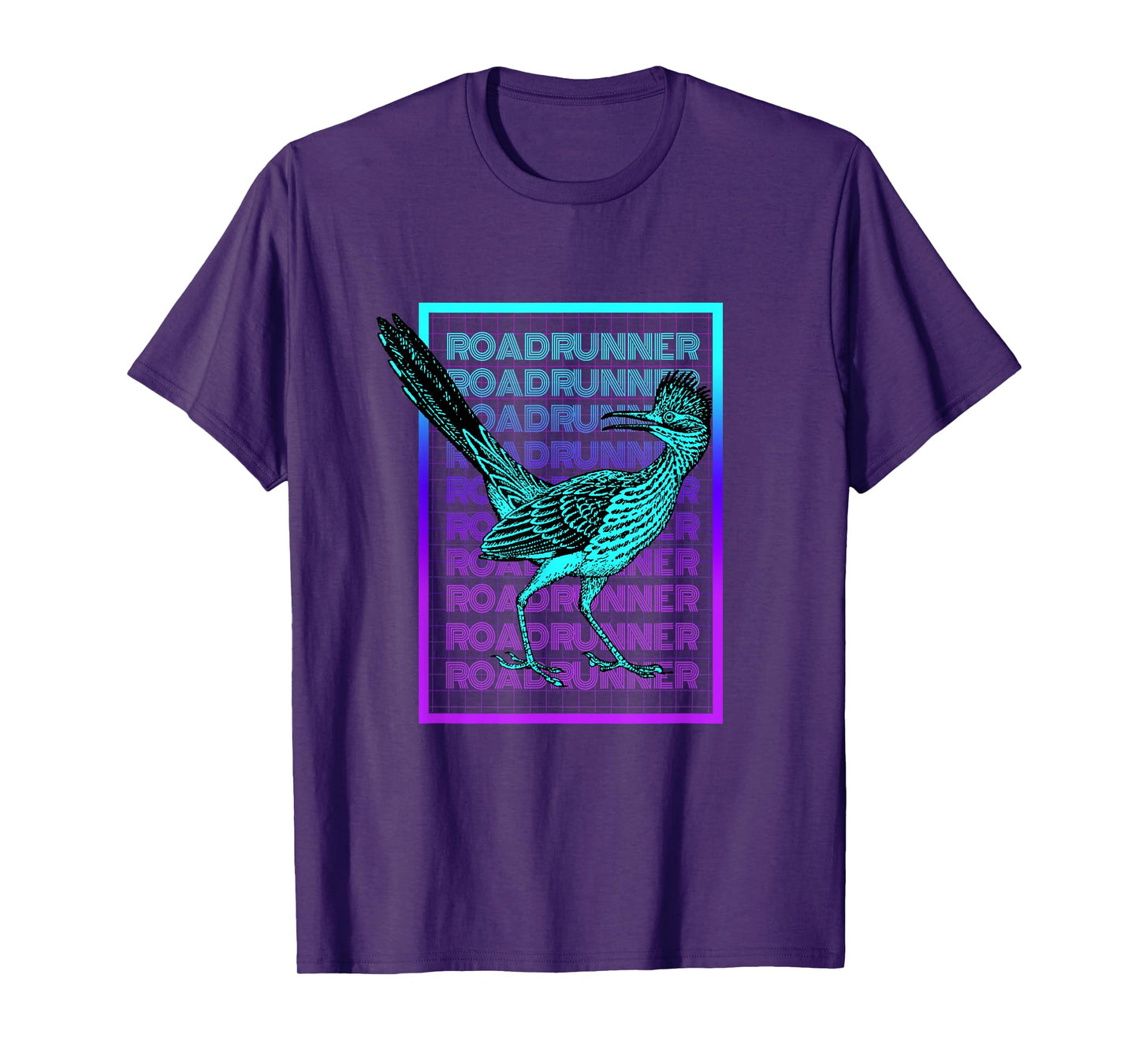 Vintage Roadrunner Gifts Roadrunner Bird Vintage Retro T-Shirt - Unisex-Adults, Unisex-Kids - Black - Short Sleeve - Crew Collar - Classic Fit - Cotton, Polyester Blend - Small