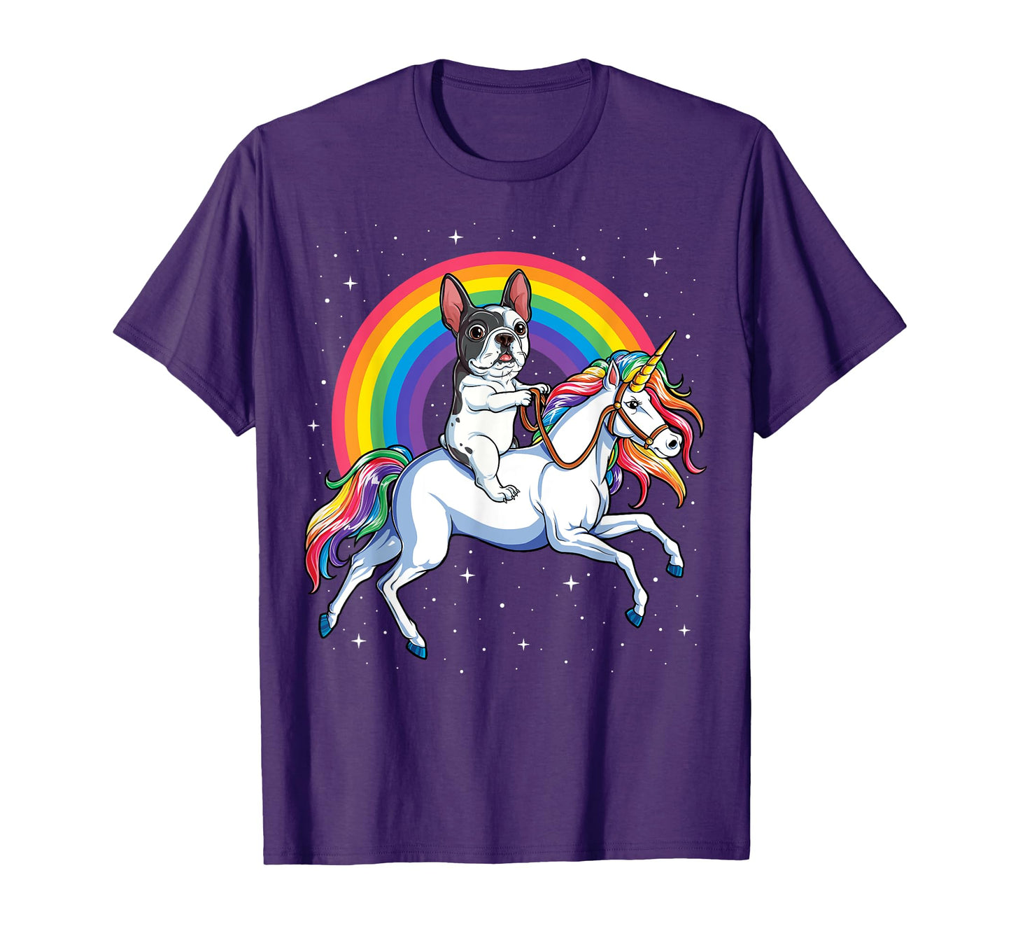 French Bulldog Unicorn Shirt Girls Space Galaxy Frenchicorn T-Shirt