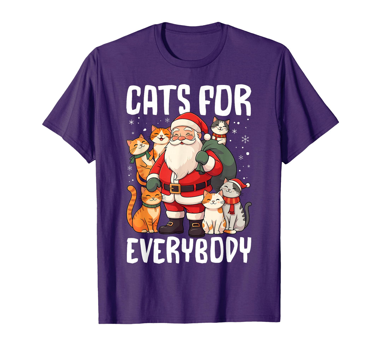 Cats For Everybody Christmas Santa with Cats T-Shirt