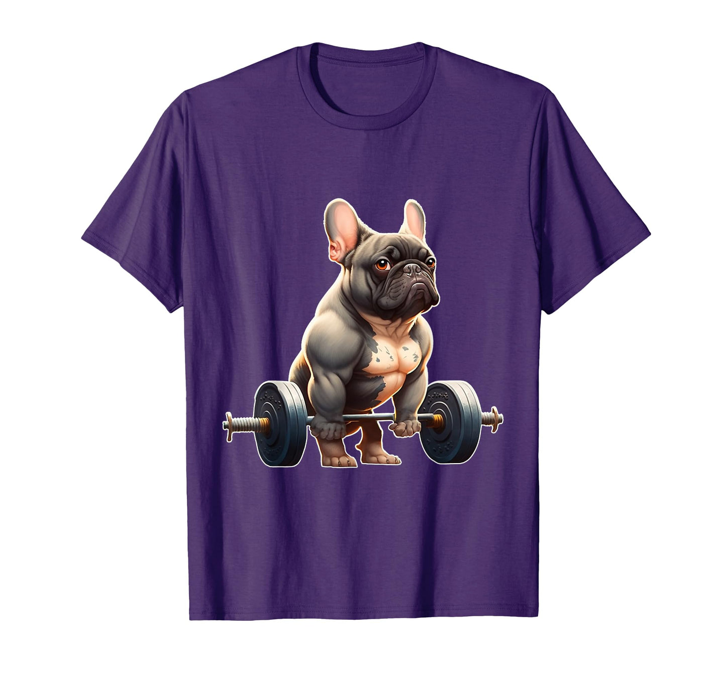 Funny French Bulldog Bodybuilding Gym Frenchie Weightlifter T-Shirt