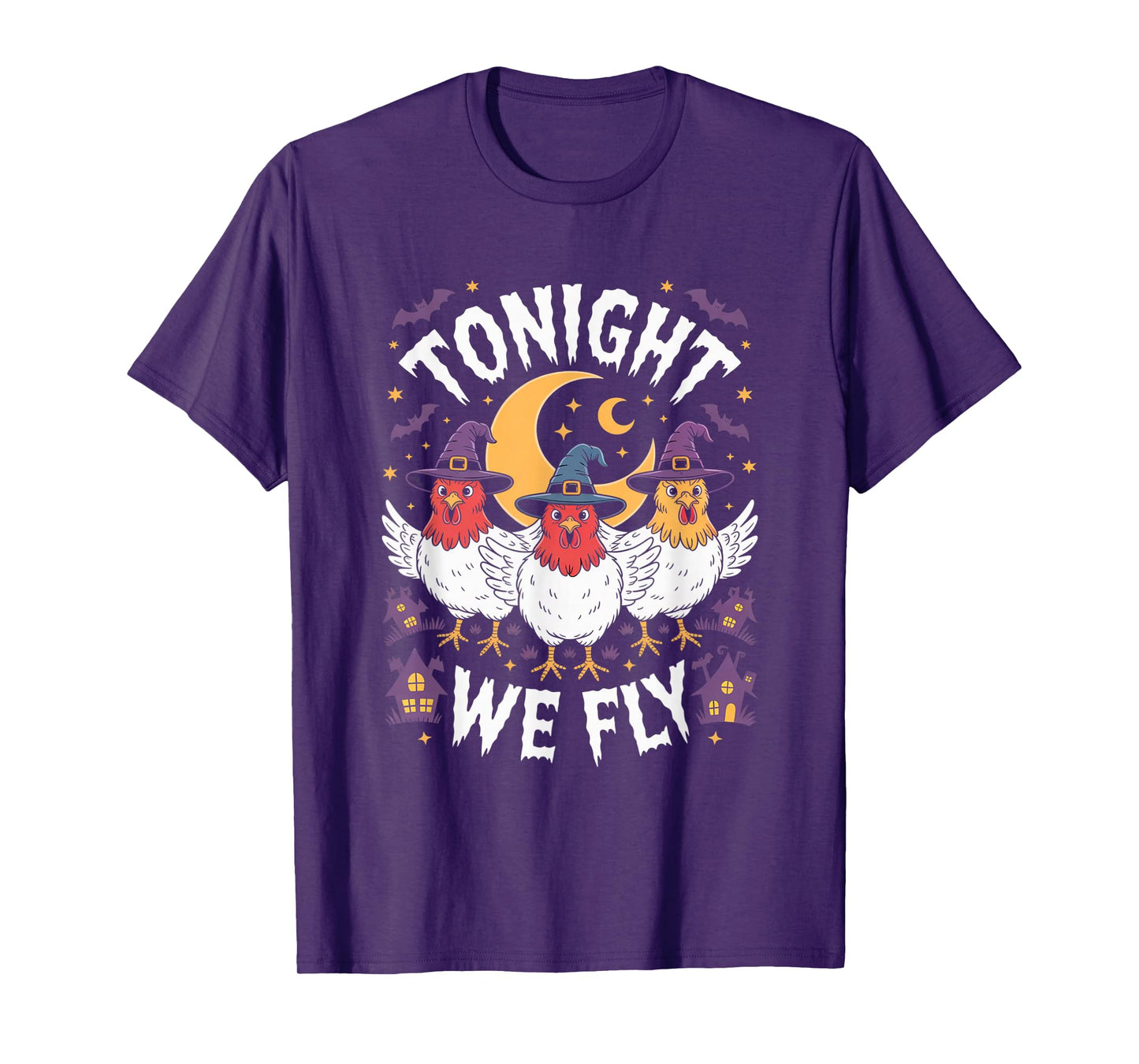 Tonight We Fly Halloween Witch Funny Chicken Costume Gifts T-Shirt