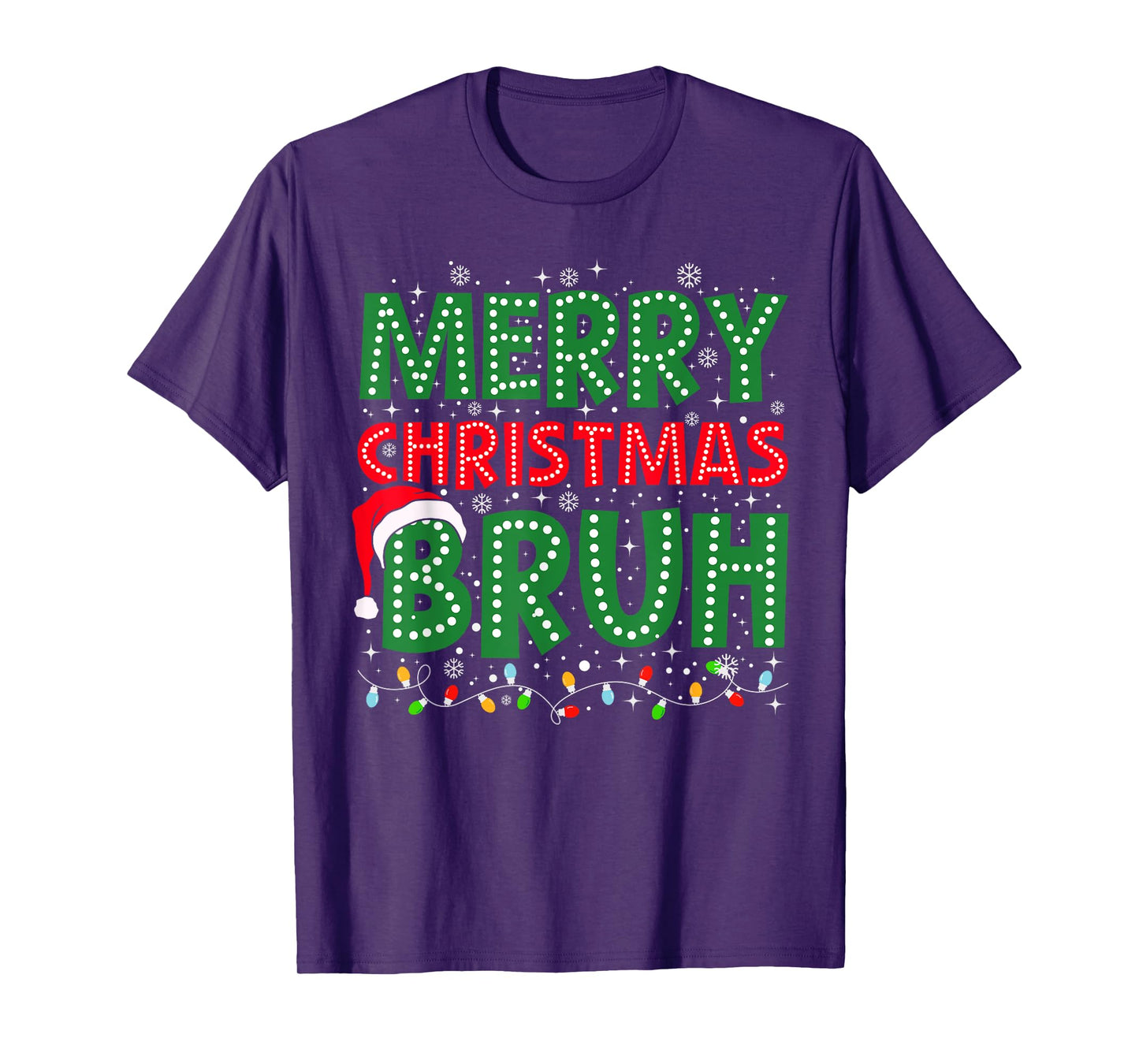 Bruh Meme Funny Saying Bro Greeting Teens Boys Men Christmas T-Shirt