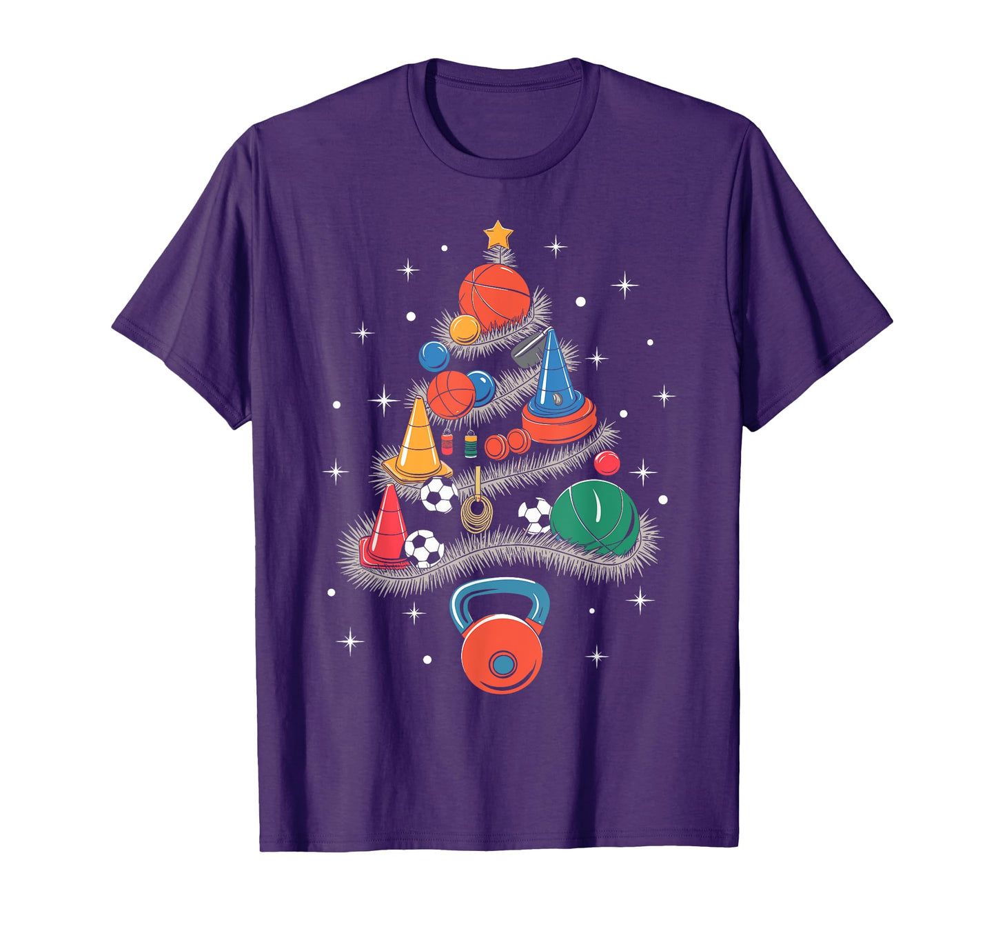 PE Teacher Xmas Physical Education Teacher Christmas Tree T-Shirt