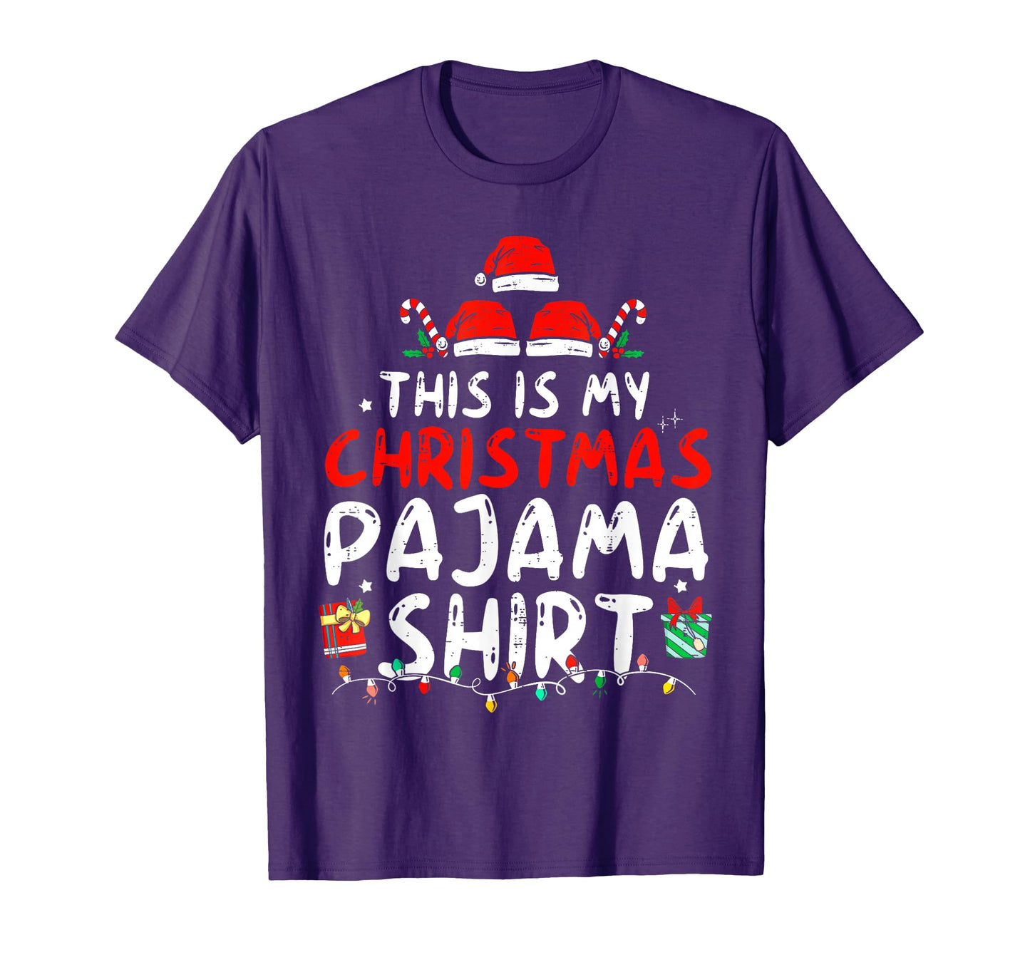 This Is My Christmas Pajama Shirt Funny Xmas PJs Men Women T-Shirt