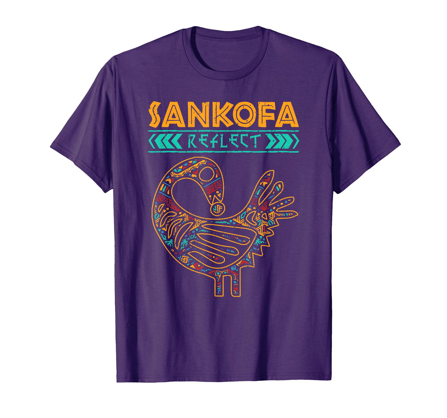 Black History Afrocentric Sankofa Tribal Design T-Shirt