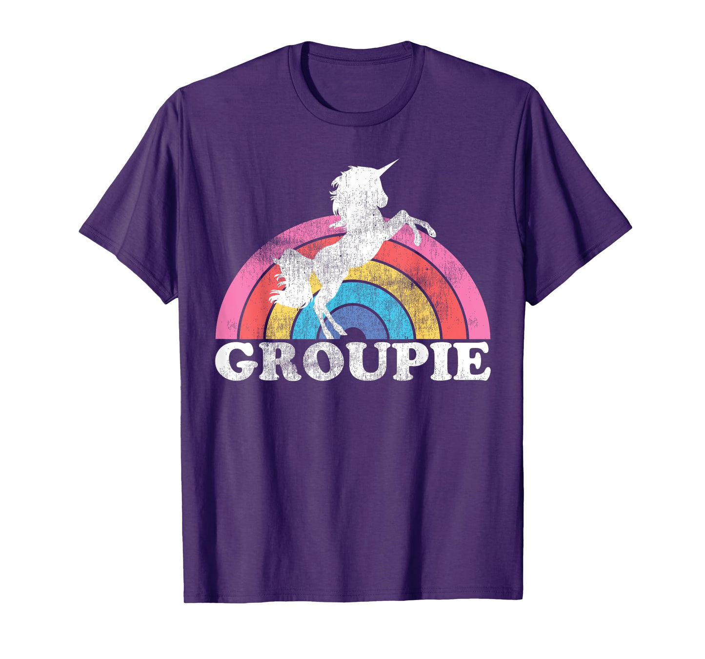 Funny Rainbow Unicorn Concert Rock N Roll Lover Groupie Gift T-Shirt