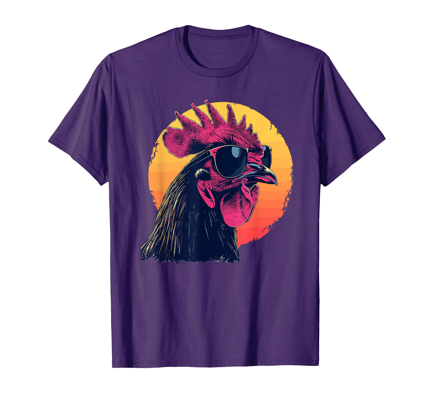 Retro Vintage Chicken Cool Rooster Wearing Sunglasses T-Shir T-Shirt