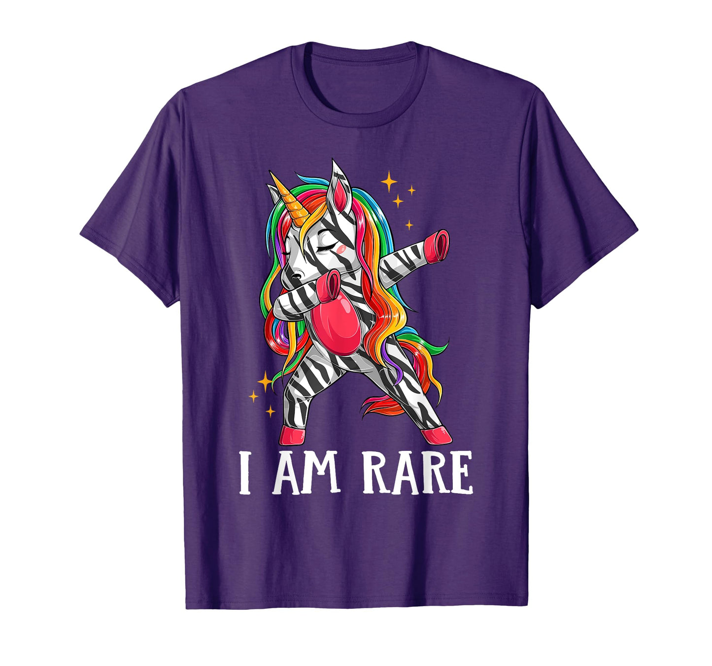 Kids I Am Rare Zebra Unicorn Warrior Rare Disease Awareness T-Shirt