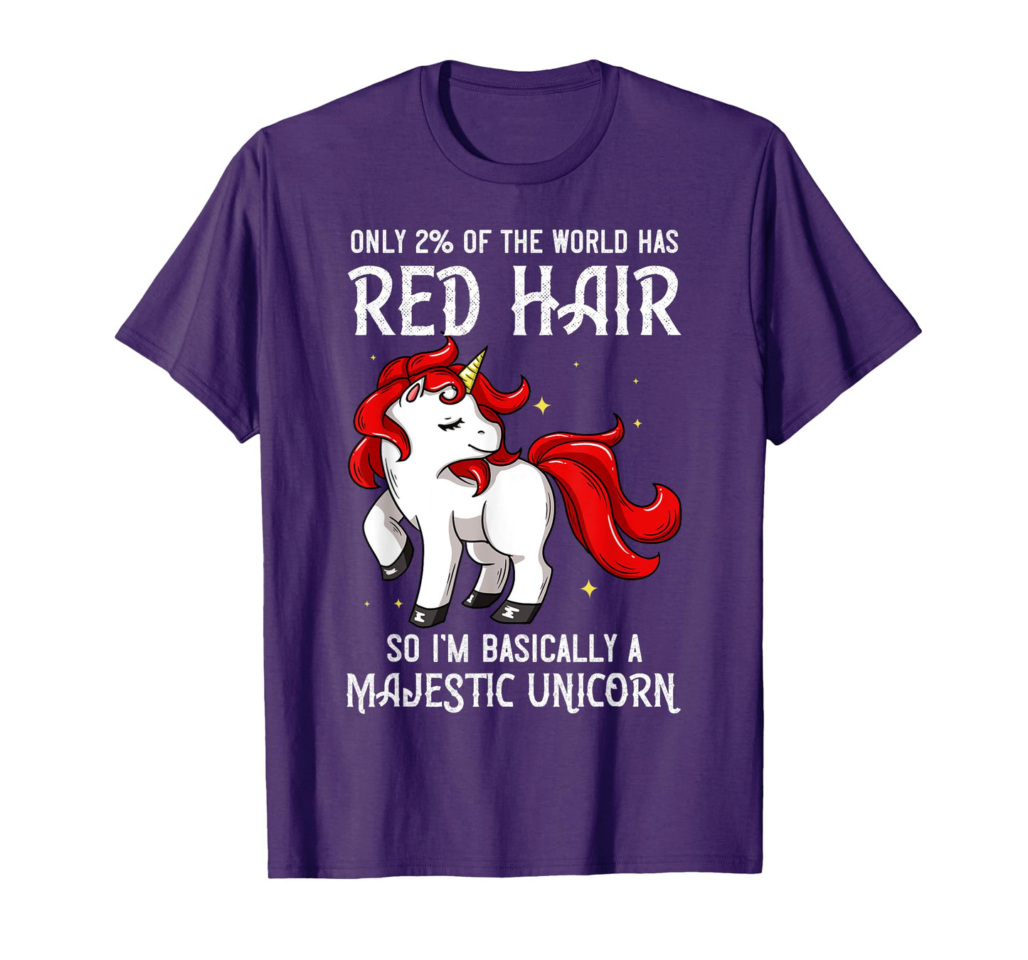 Red Hair Unicorn Redhead Funny Red Headed T-Shirt