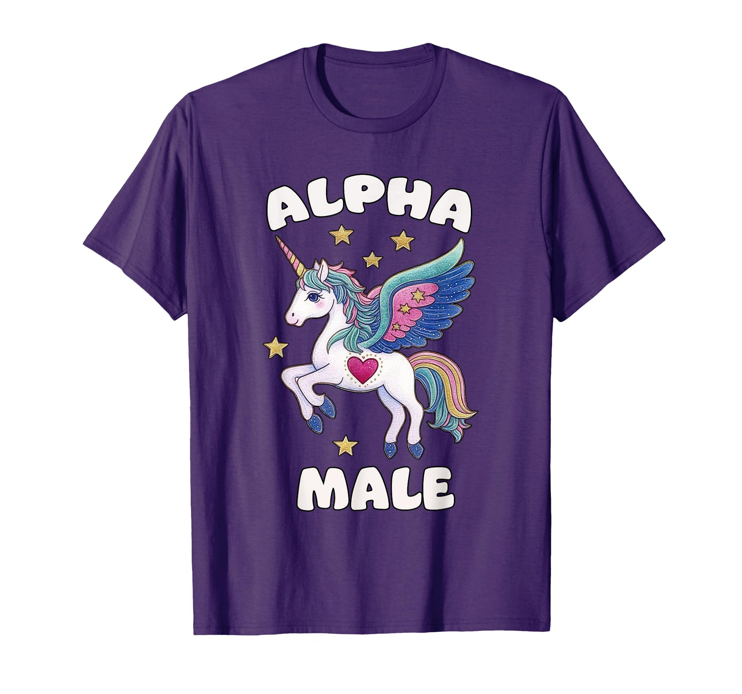Alpha Male Unicorn Funny Magical Rainbow T-Shirt