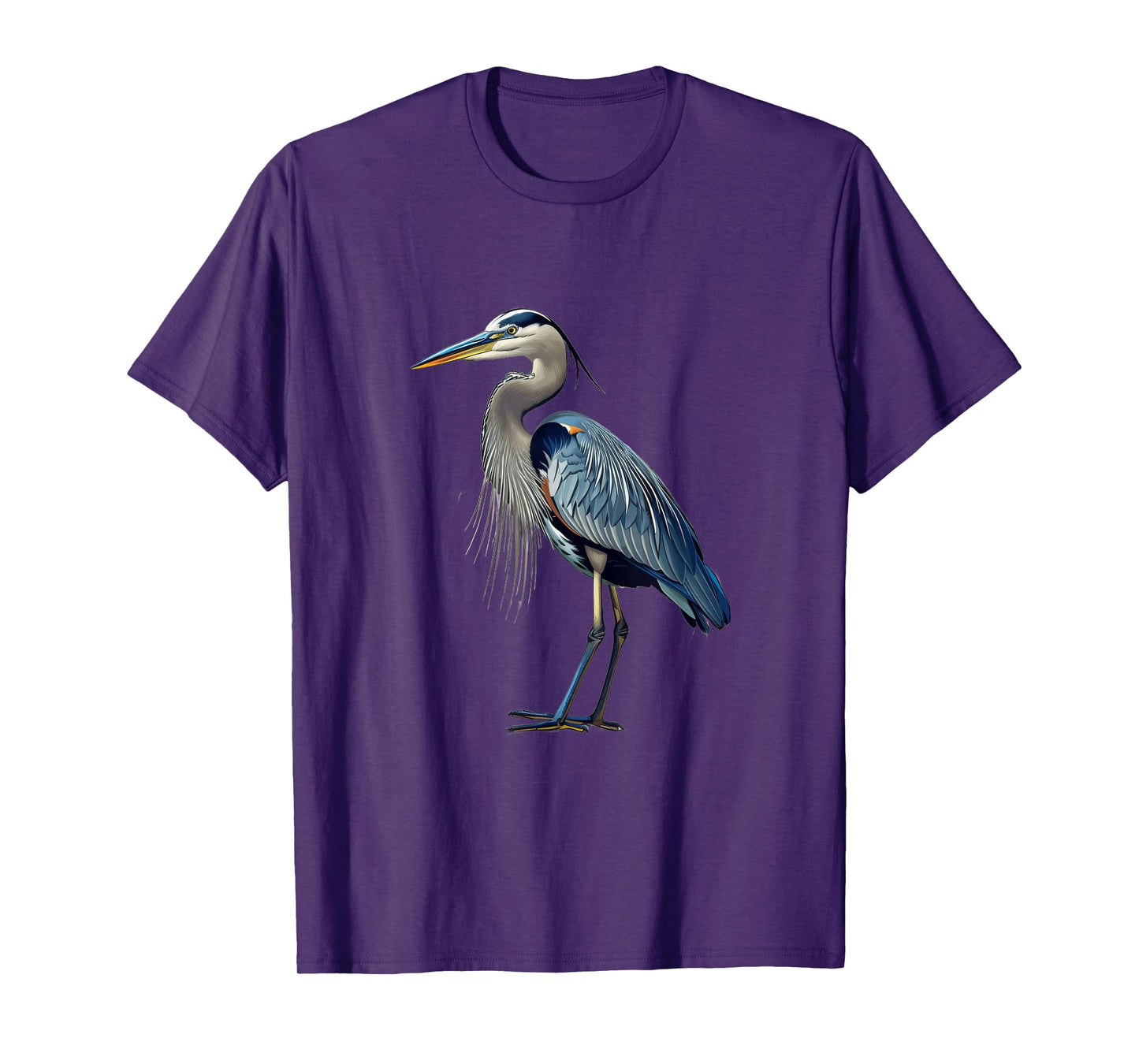 Great Blue Heron Round Image T-Shirt