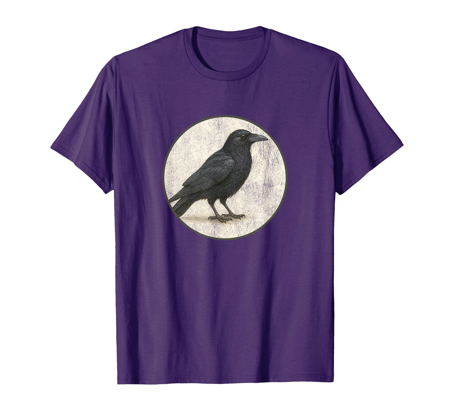 Colorful Retro American Crow Bird Design T-Shirt