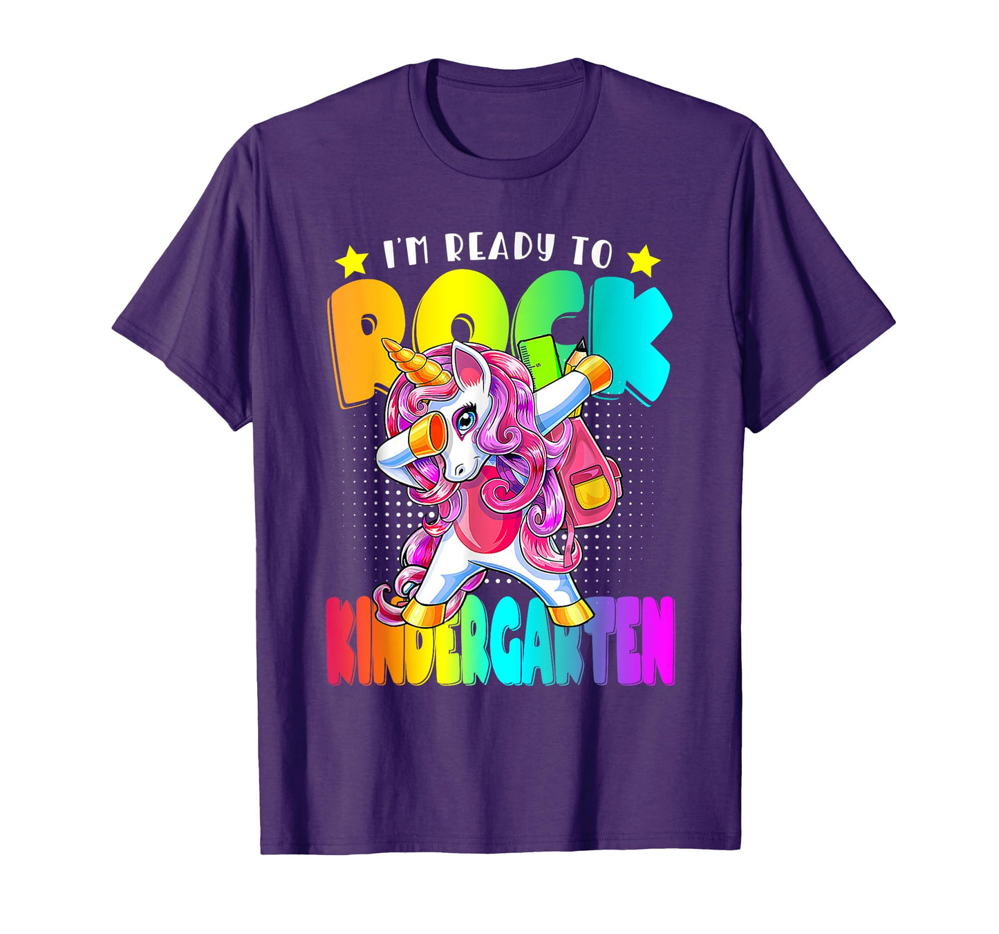 I'm Ready To Rock Kindergarten Unicorn Back To School T-Shirt