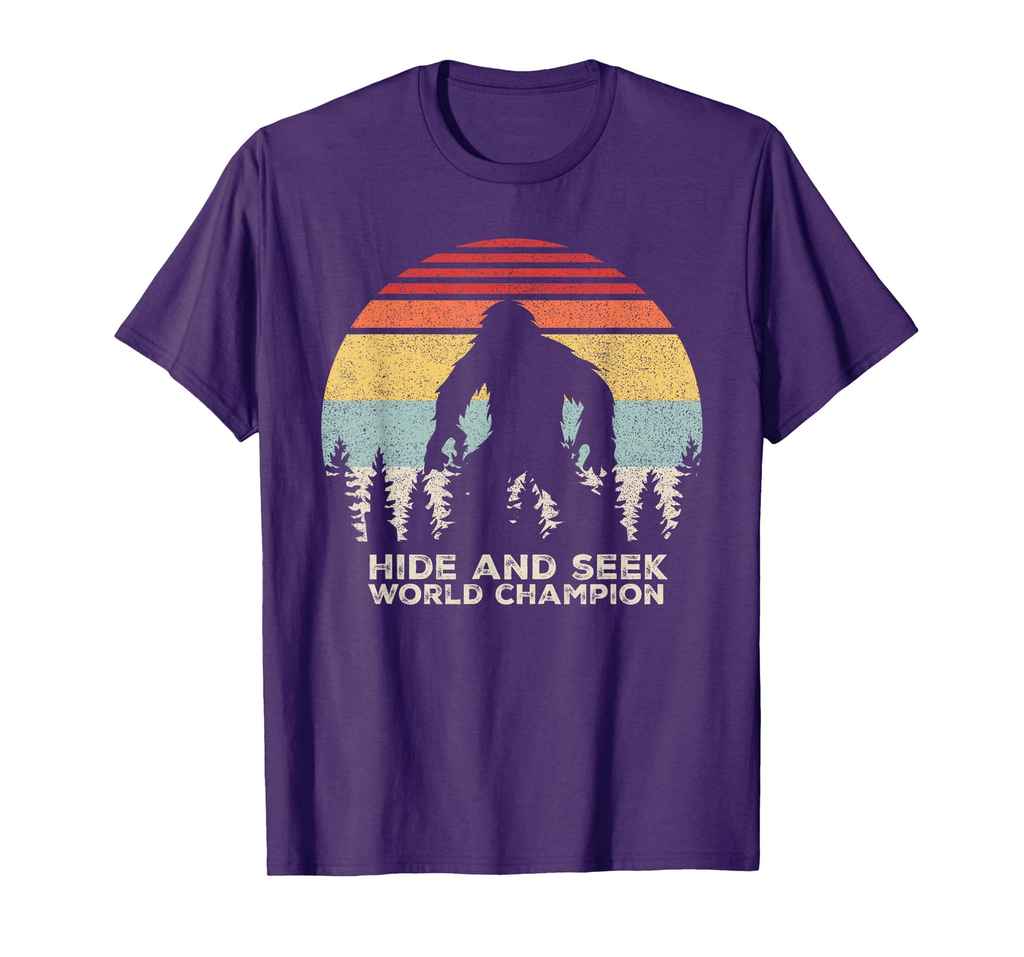 Retro Hide & Seek Champion Shirt Funny Sasquatch Bigfoot T-Shirt