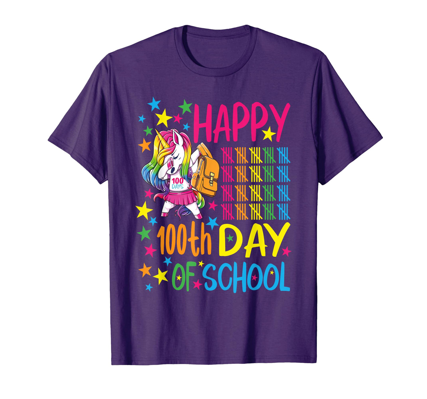Happy 100th Day Of School Unicorn T-Shirt