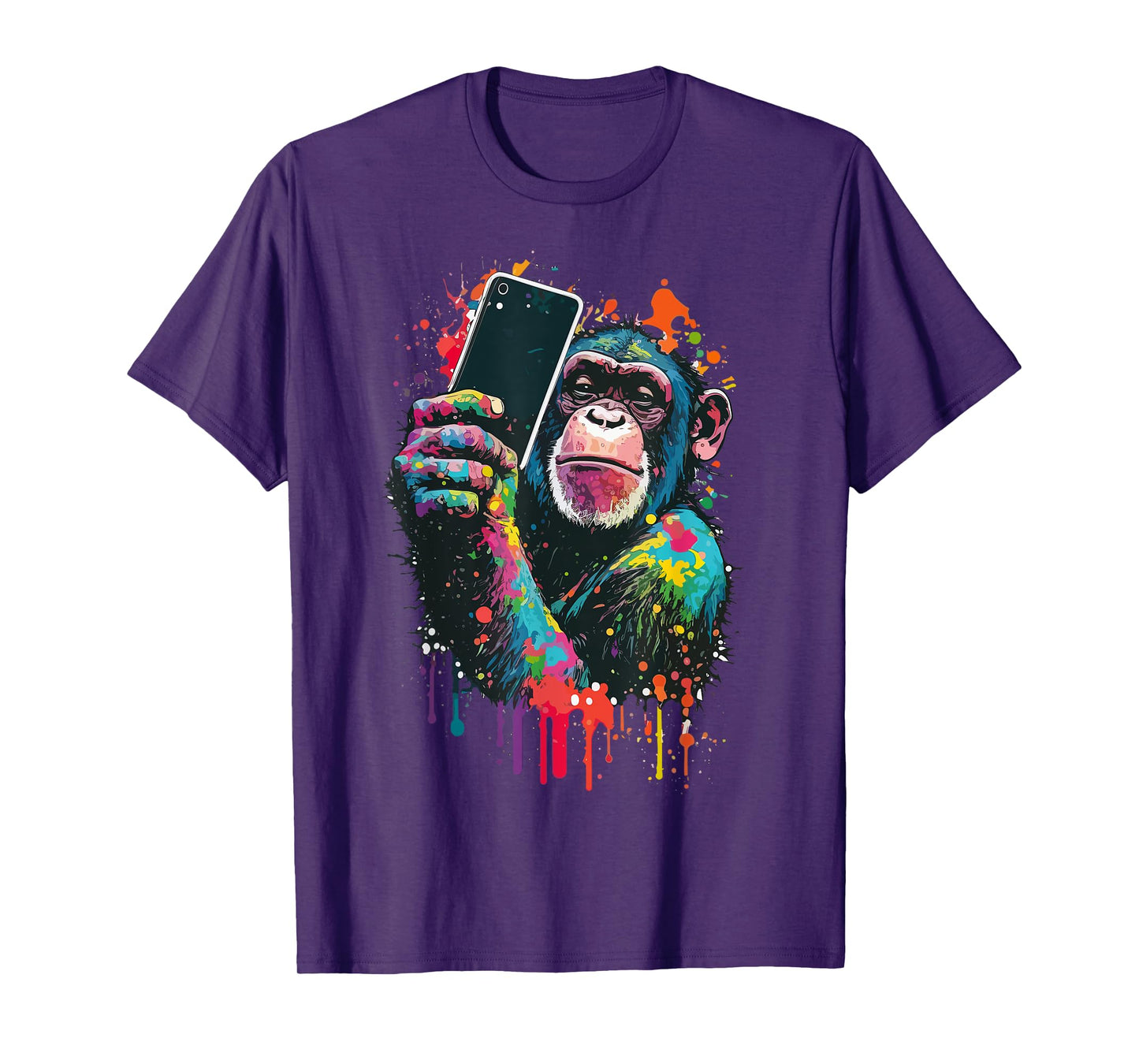 Cool City Monkey Taking a Selfie - Pop Art Style T-Shirt