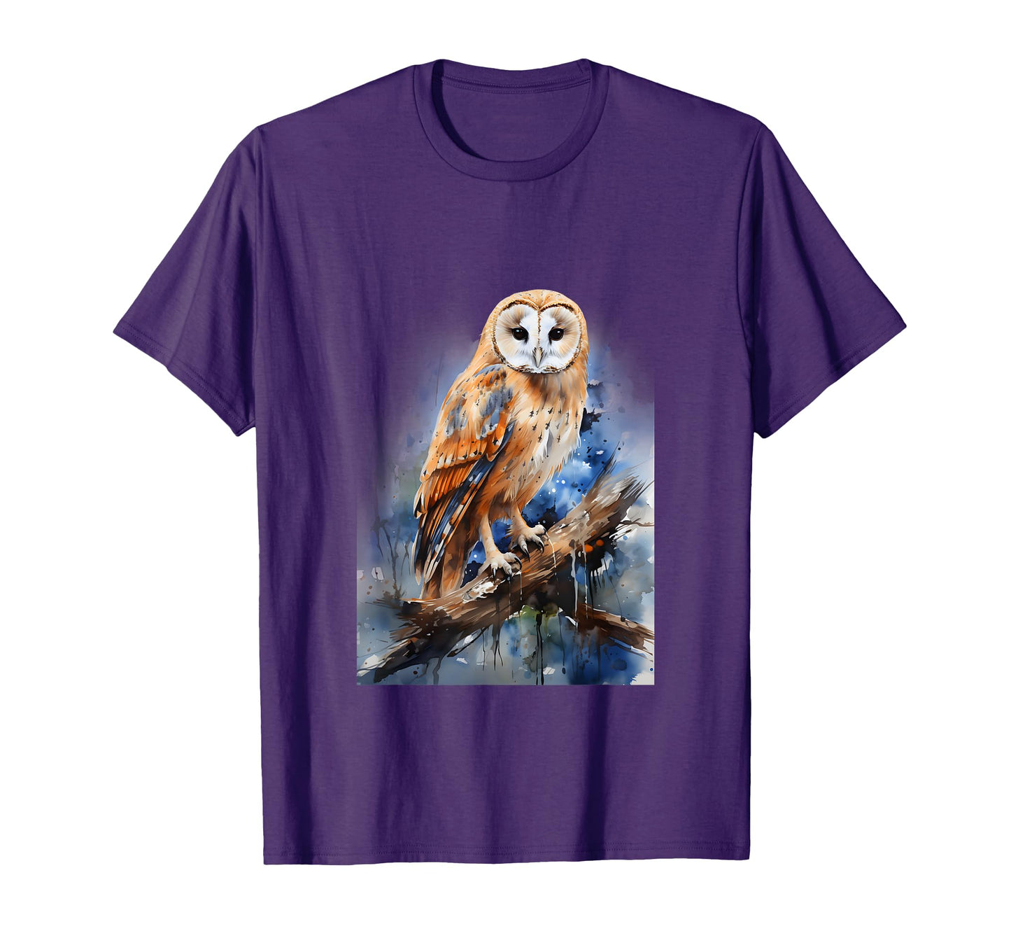 Barn Owl Gift Realistic Nature Trees Volatile T-Shirt