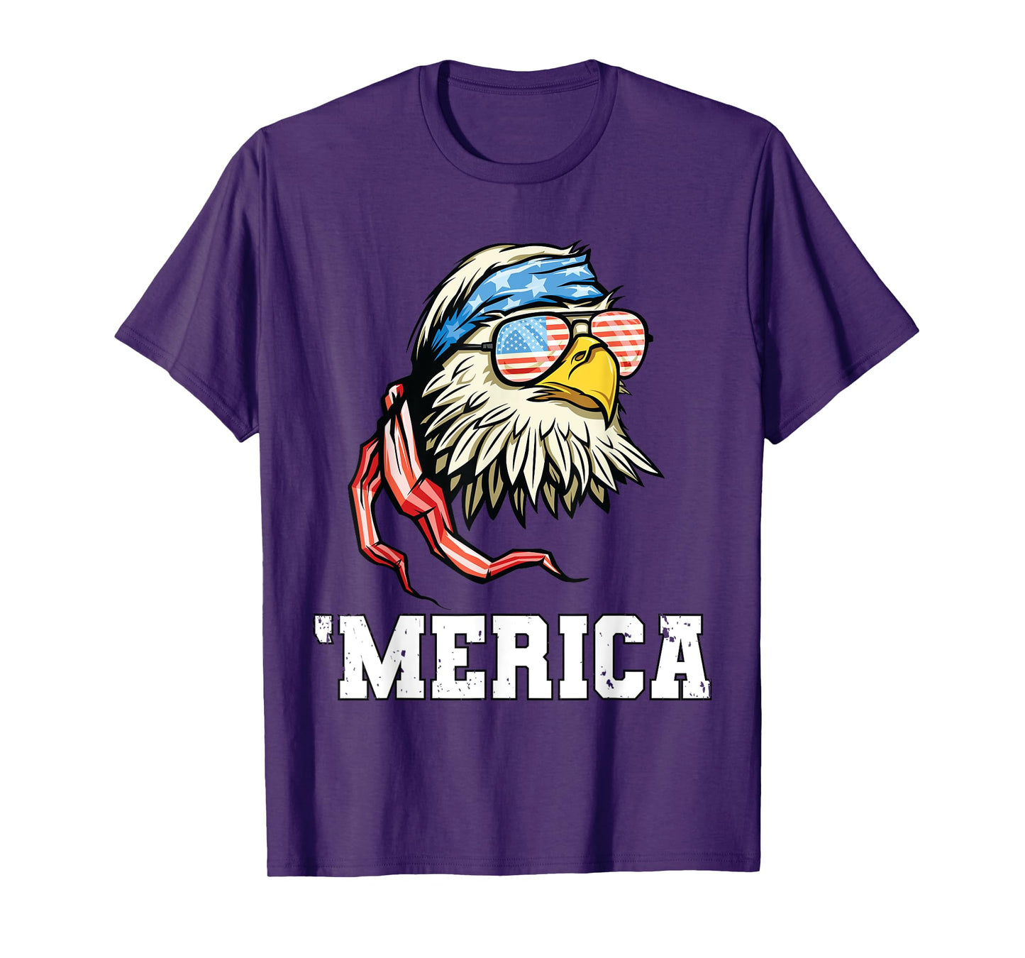 4th of July Merica USA Flag Bald Eagle Patriotic Veteran T-Shirt