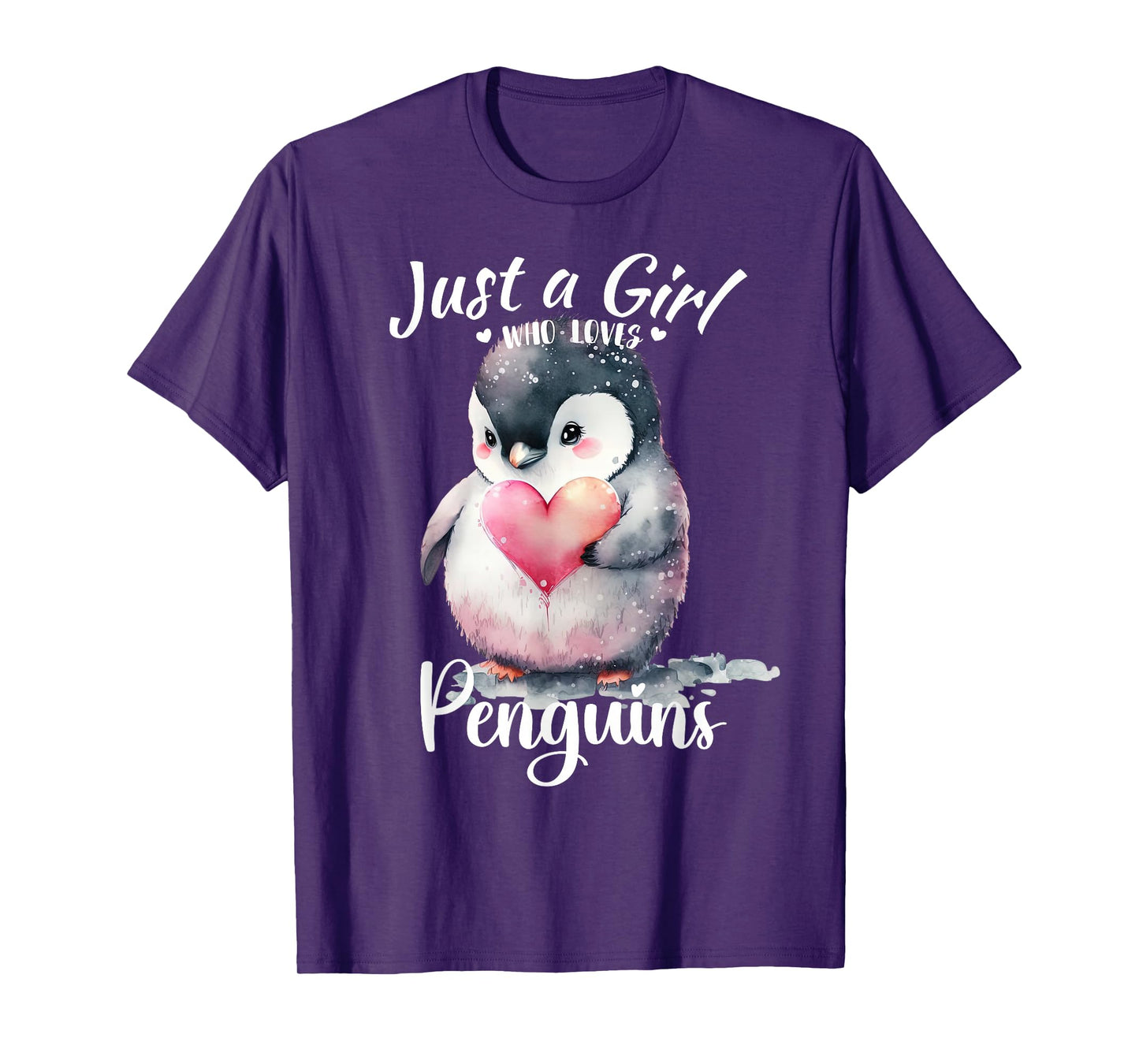 Just a Girl Who Loves Penguins for Girls Who Love Animals T-Shirt
