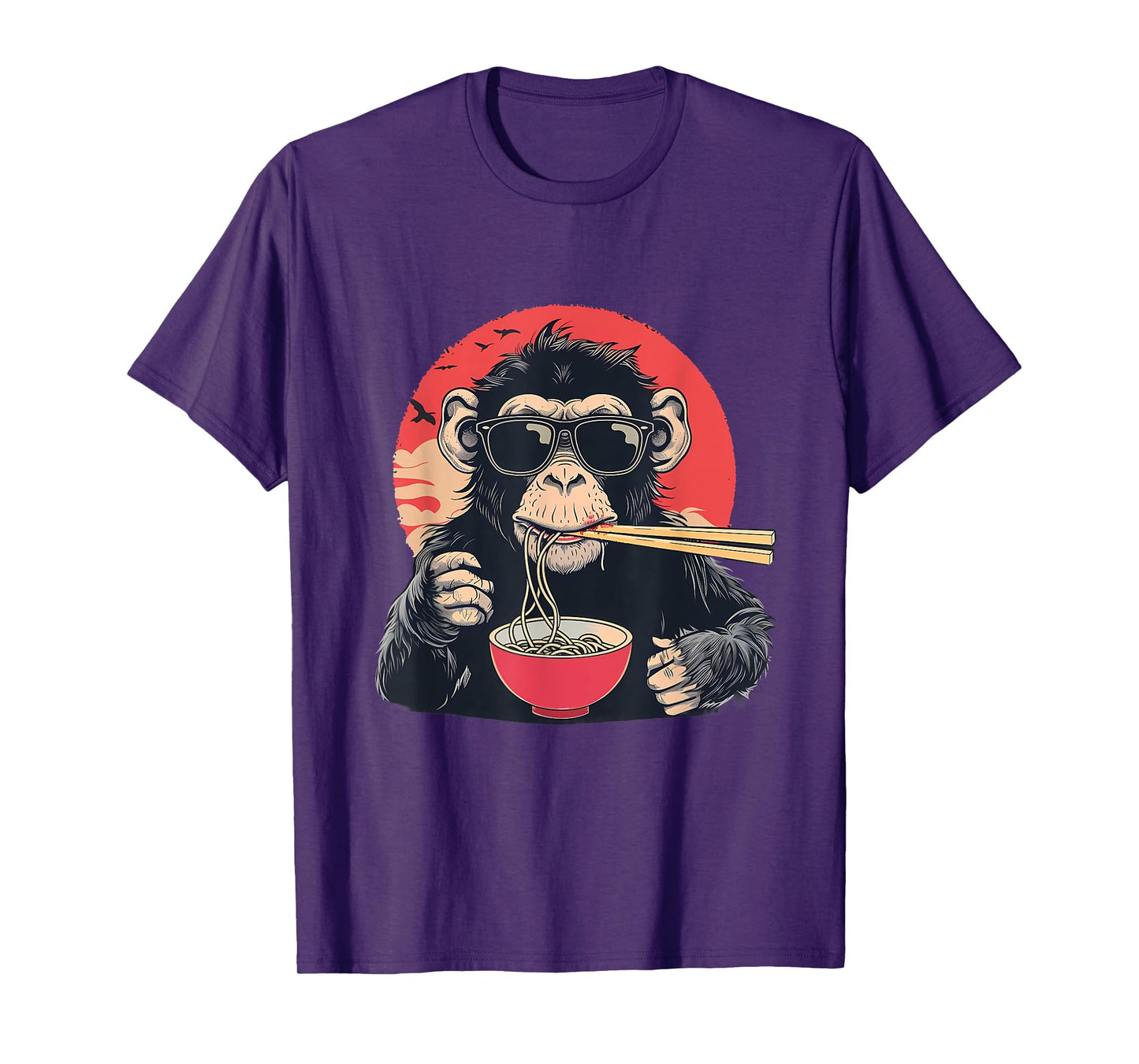 Monkey Eating Ramen Monkey Eating Ramen Japanese Noodles T-Shirt