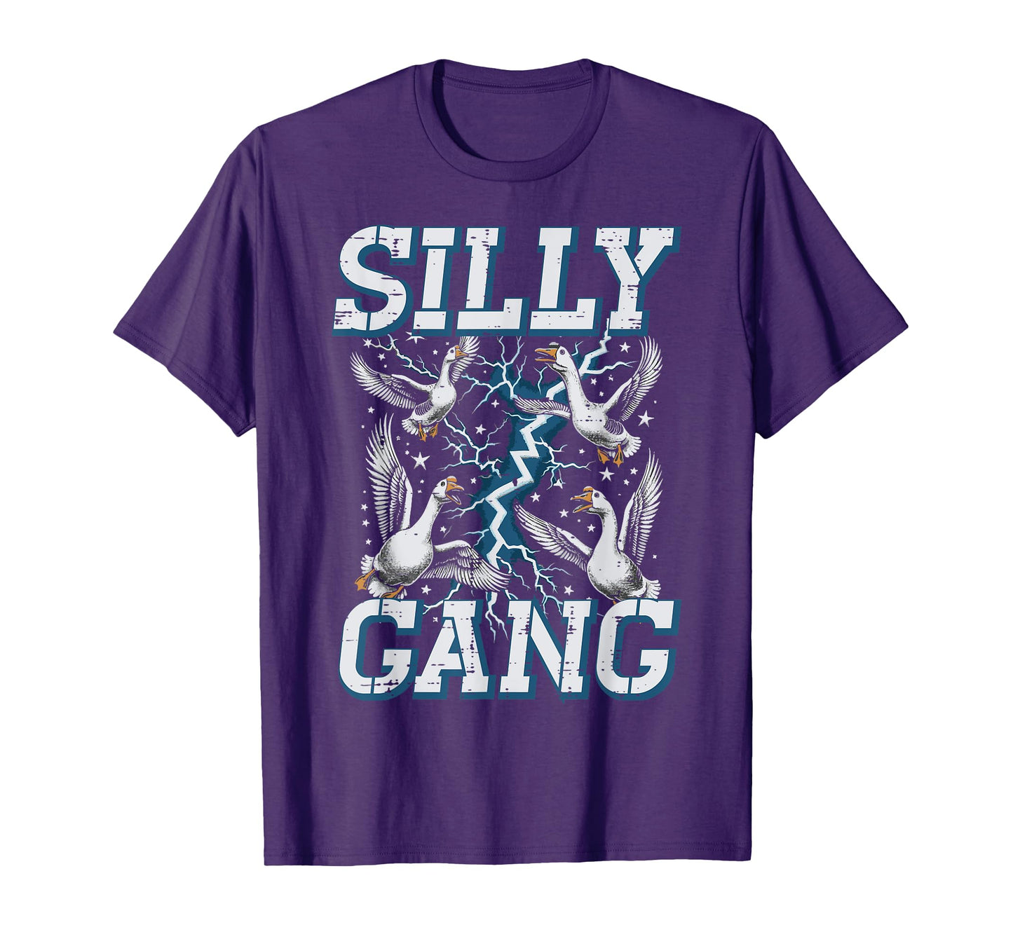 Geese Silly Gang Funny Goose Duck Meme Animal Men Women Kids T-Shirt