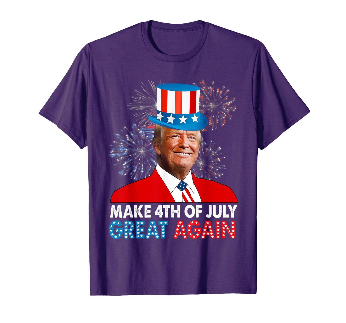 Make 4th Of July Great Again American Patriotic Donald Trump Women Kids Men T-Shirt