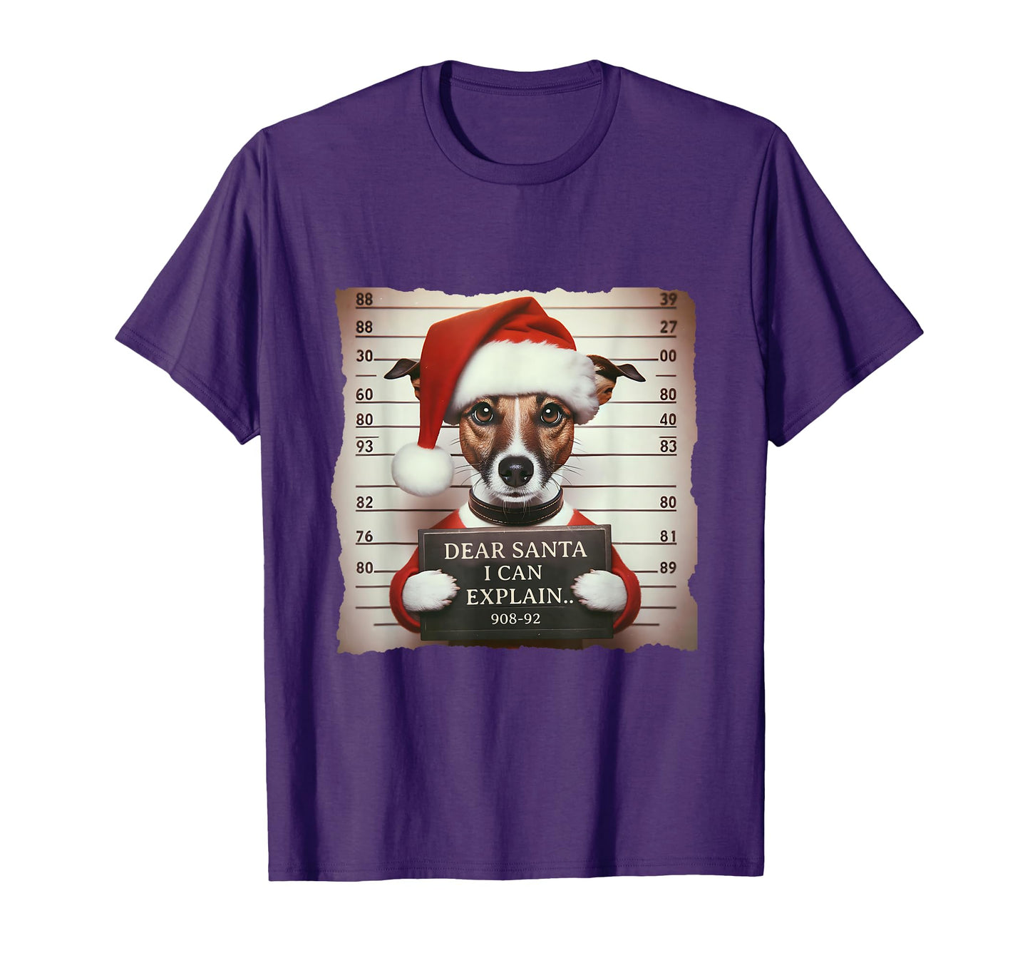 Jack Russell Terrier Dogs Christmas Dear Santa I Can Explain T-Shirt