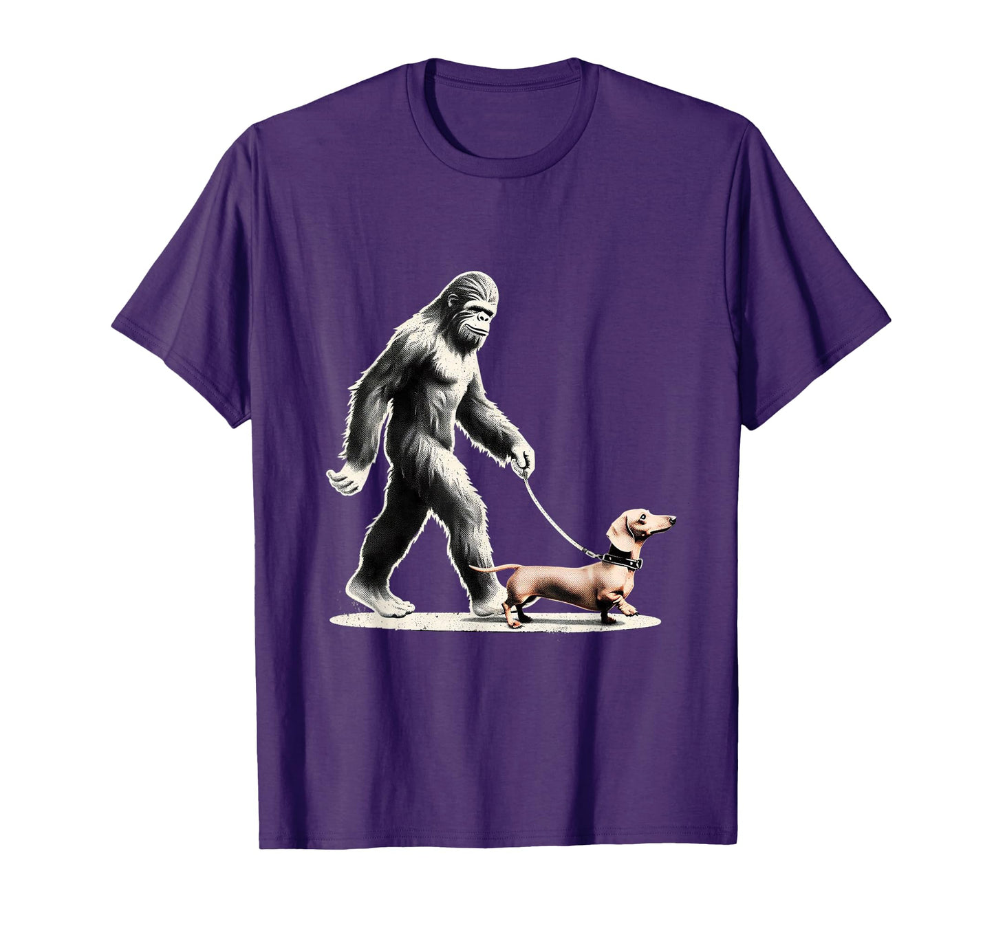 Bigfoot Walking Dachshund Funny Wiener Dog T-Shirt
