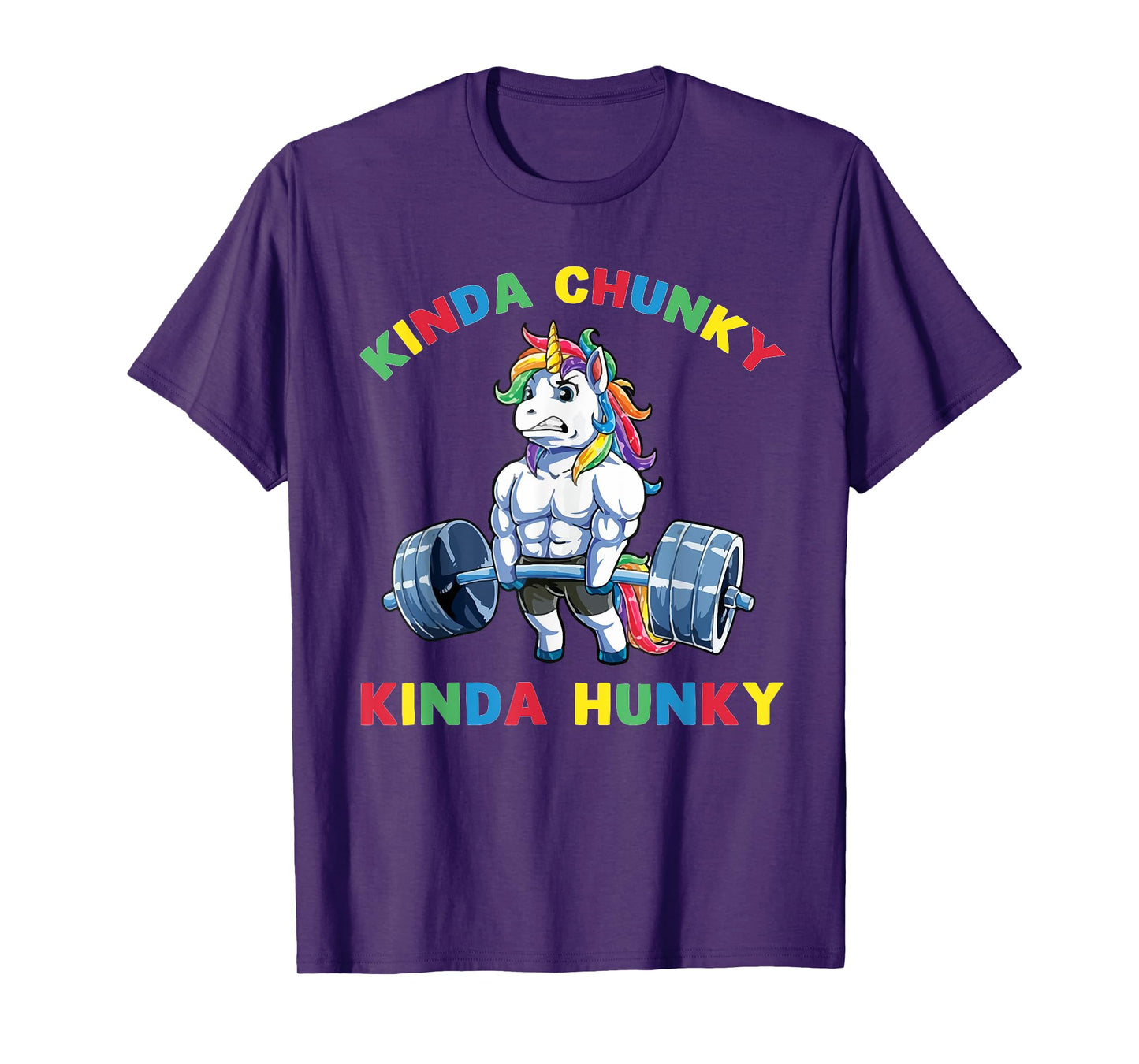 Kinda Chunky Kinda Hunky Weightlifting Bodybuilding Gym T-Shirt