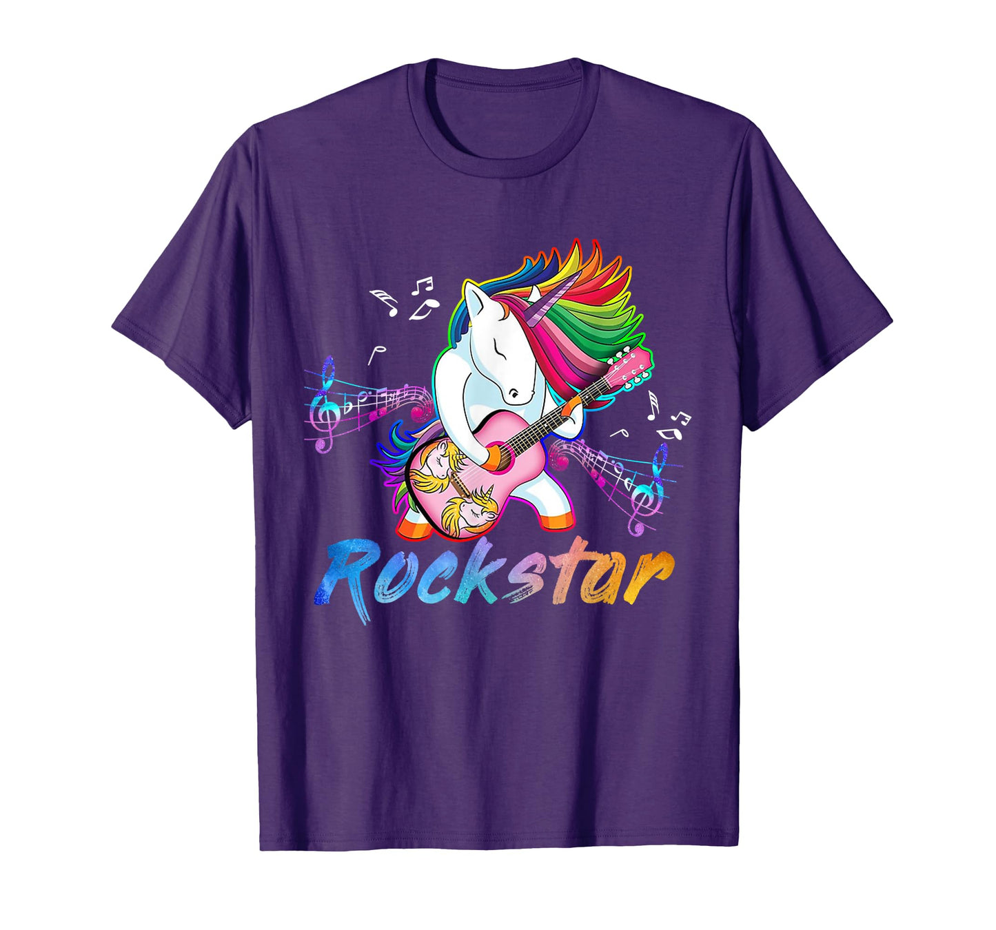 Unicorn Rock star Guitar Rockin' music singer T-Shirt