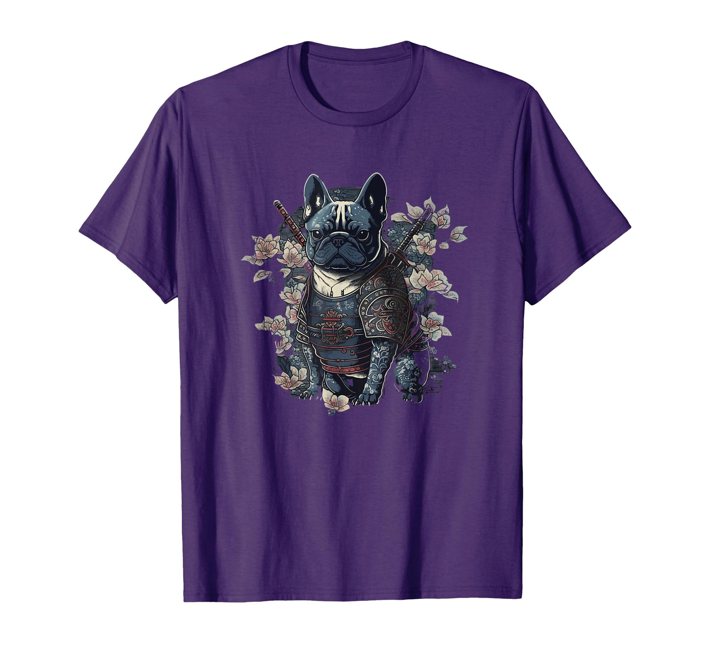 Japanese Samurai Frenchie French Bulldog, Vintage Ninja T-Shirt
