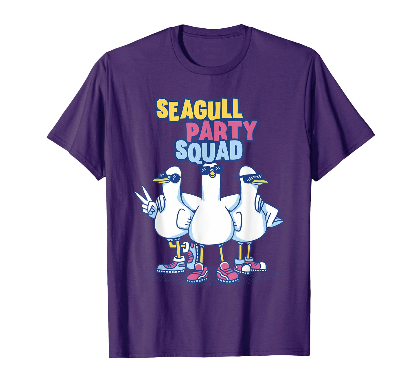 Seagull Party Squad Dancing Gull Squad Team Seagull Lover T-Shirt