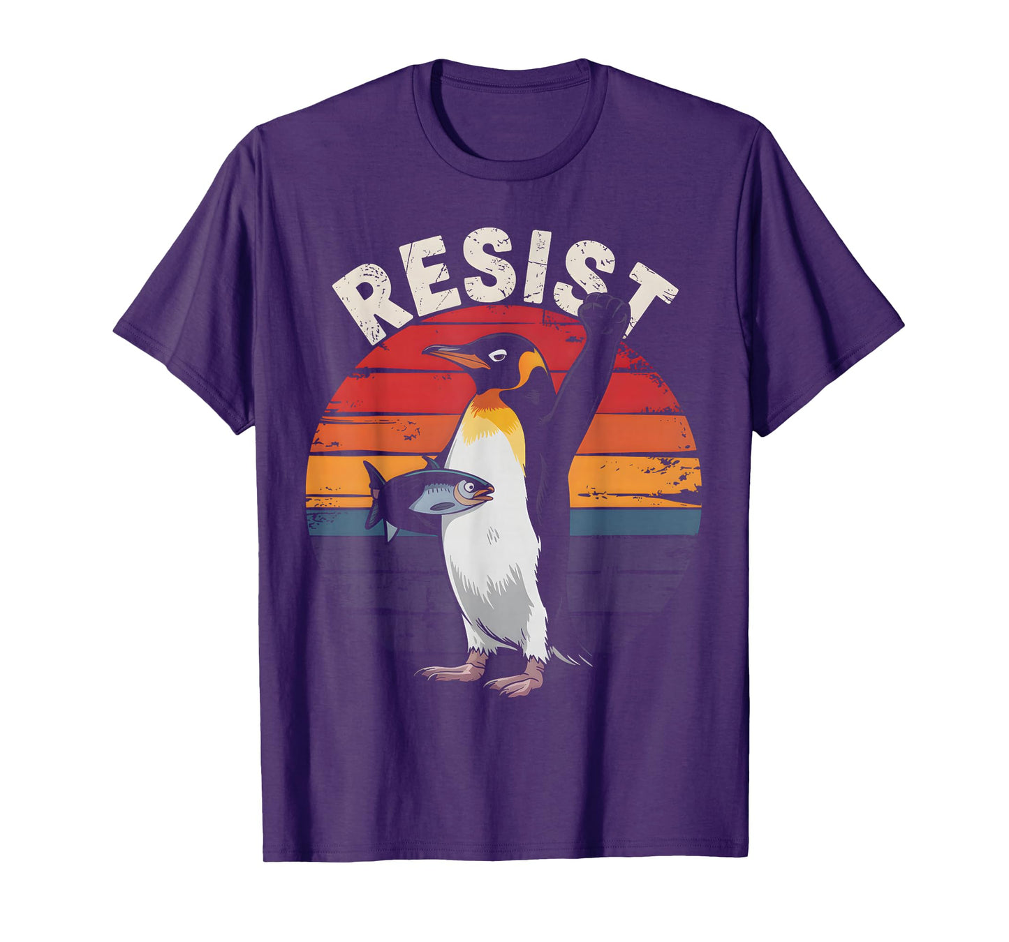 Funny Penguin Resist Protest Against Tariffs Humor T-Shirt