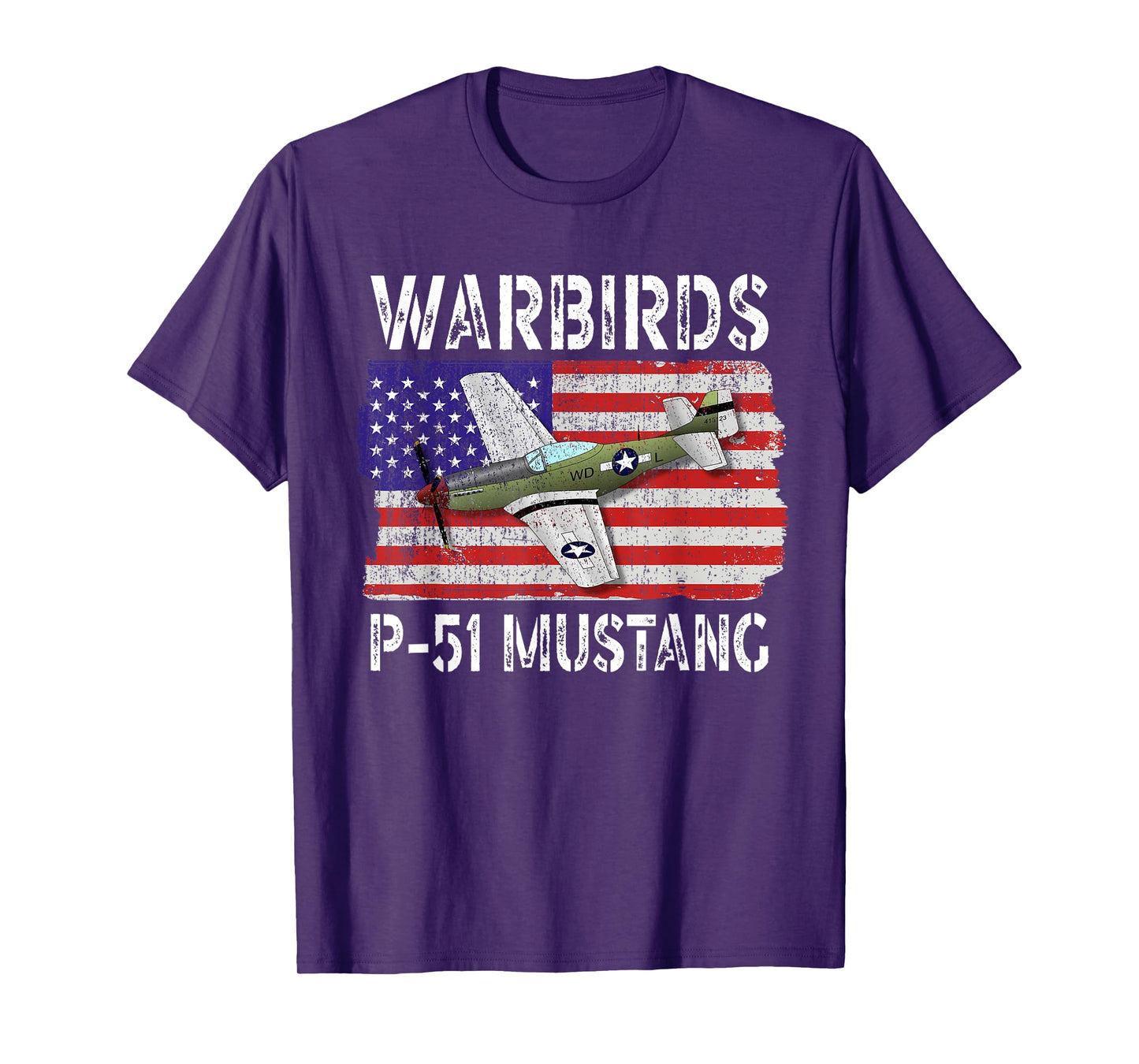 WW2 Warbird P51 Mustang American Airplane Boys Girls Kids T-Shirt