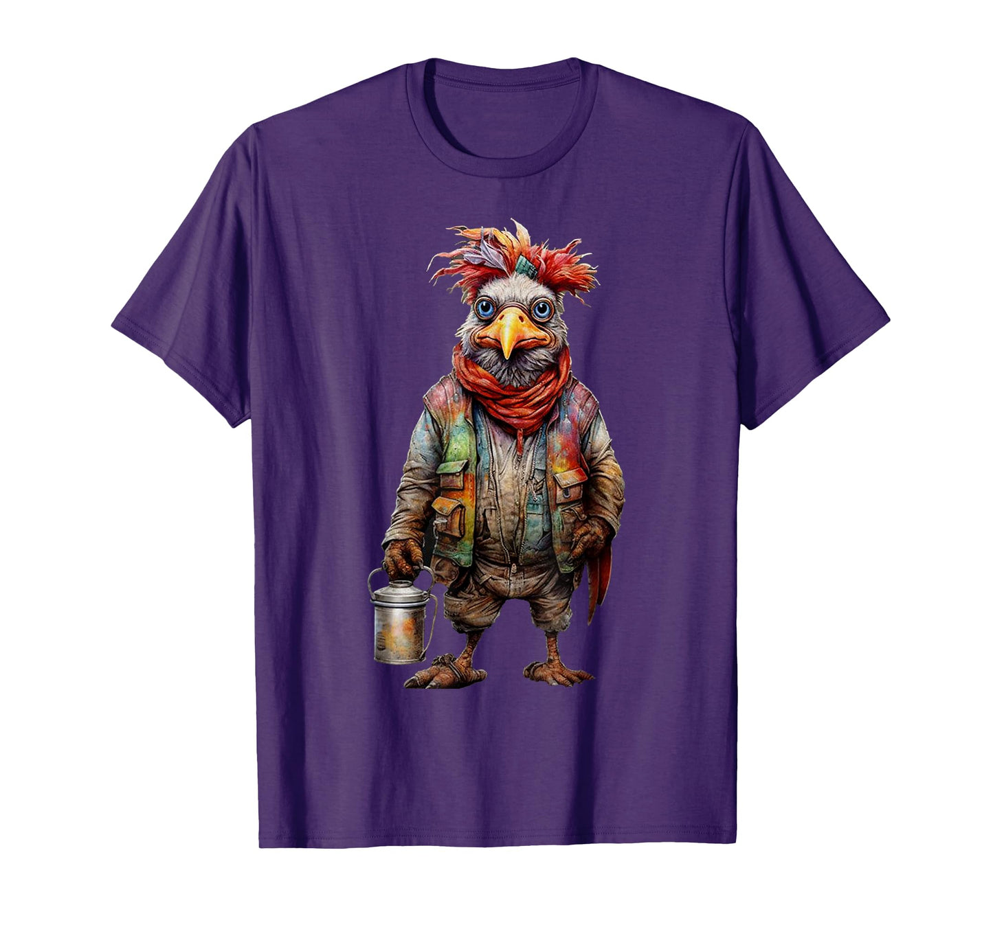 Peach-Bruh Christmas Funny Fashion Punk Retro Chicken T-Shirt