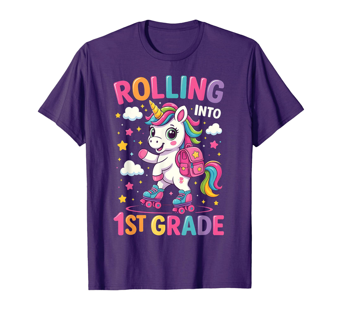 1st Grade Back To School Cute Unicorn First Day First Grade T-Shirt