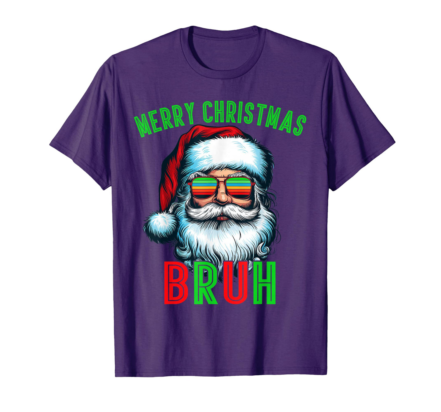 Retro Santa Christmas Bruh Pajama Family Meme Xmas T-Shirt