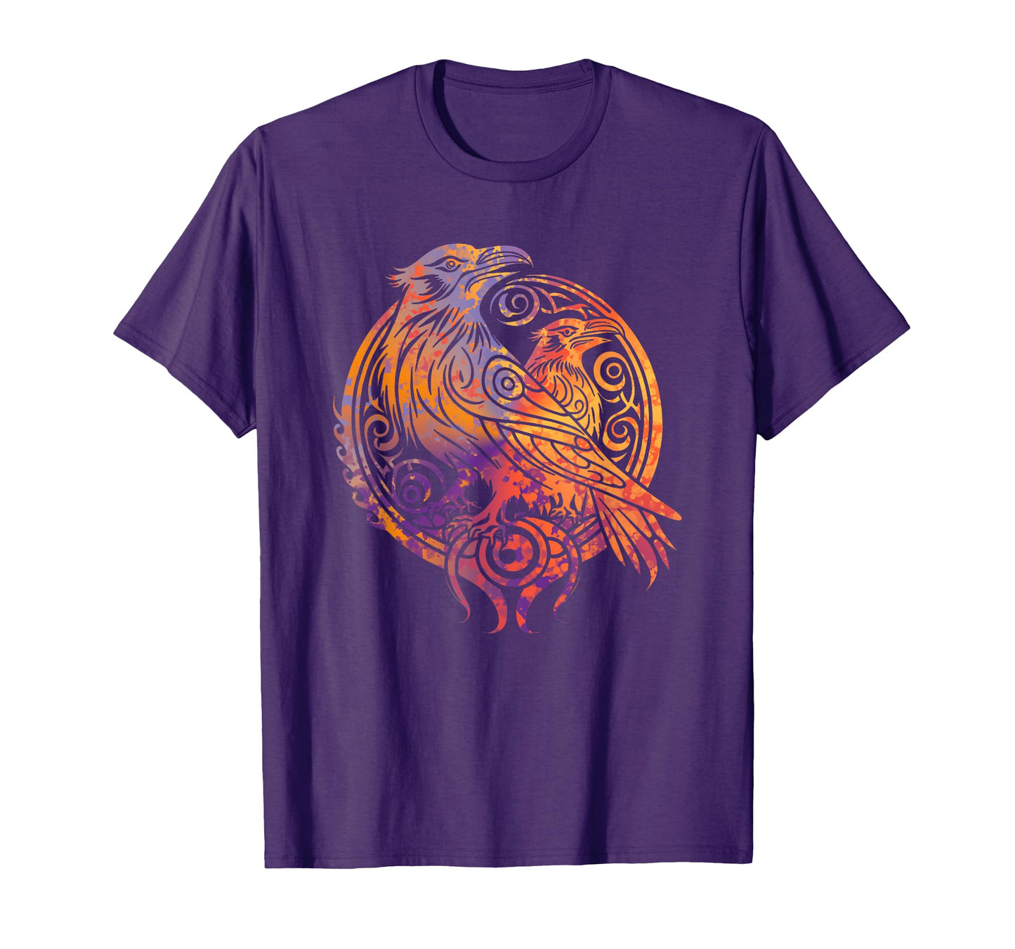 Odins Raven Norse Mythology Viking Birds Celtic Knots Asgard T-Shirt